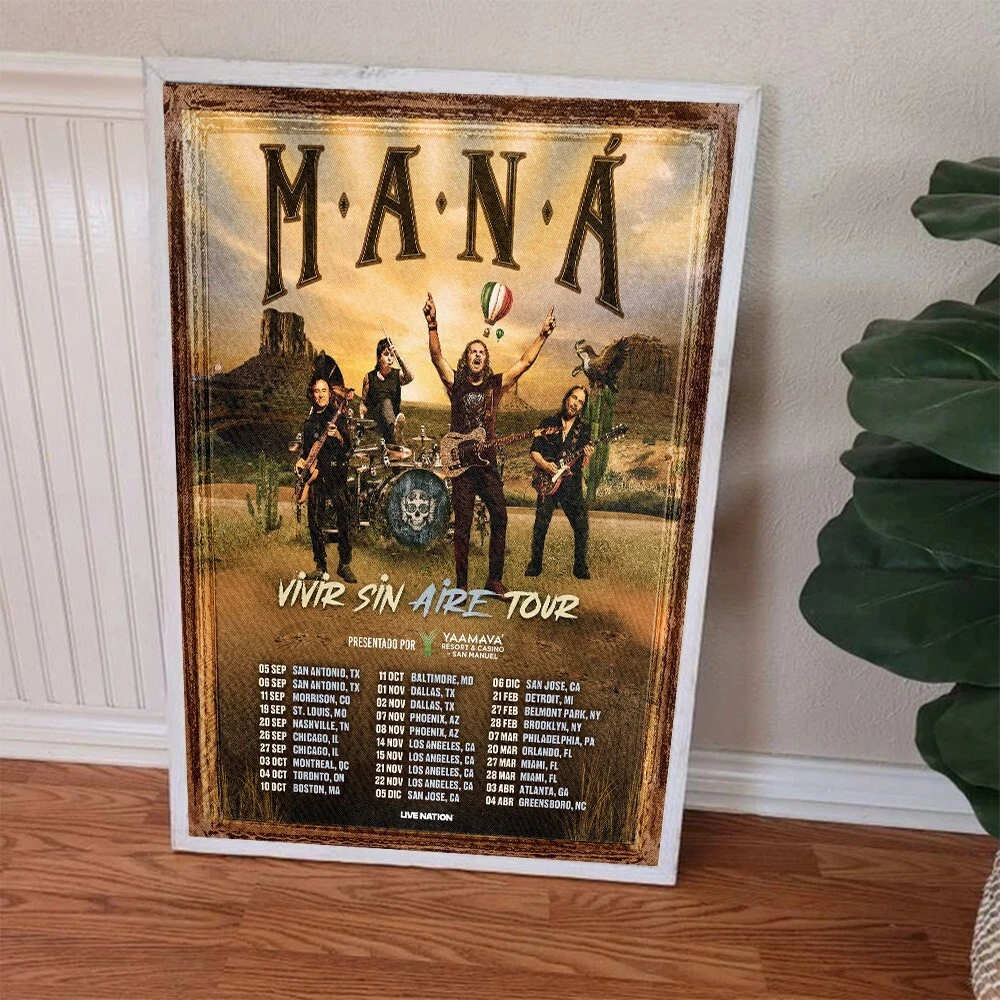Maná Band Vivir Sin Aire Tour 2025 Poster
