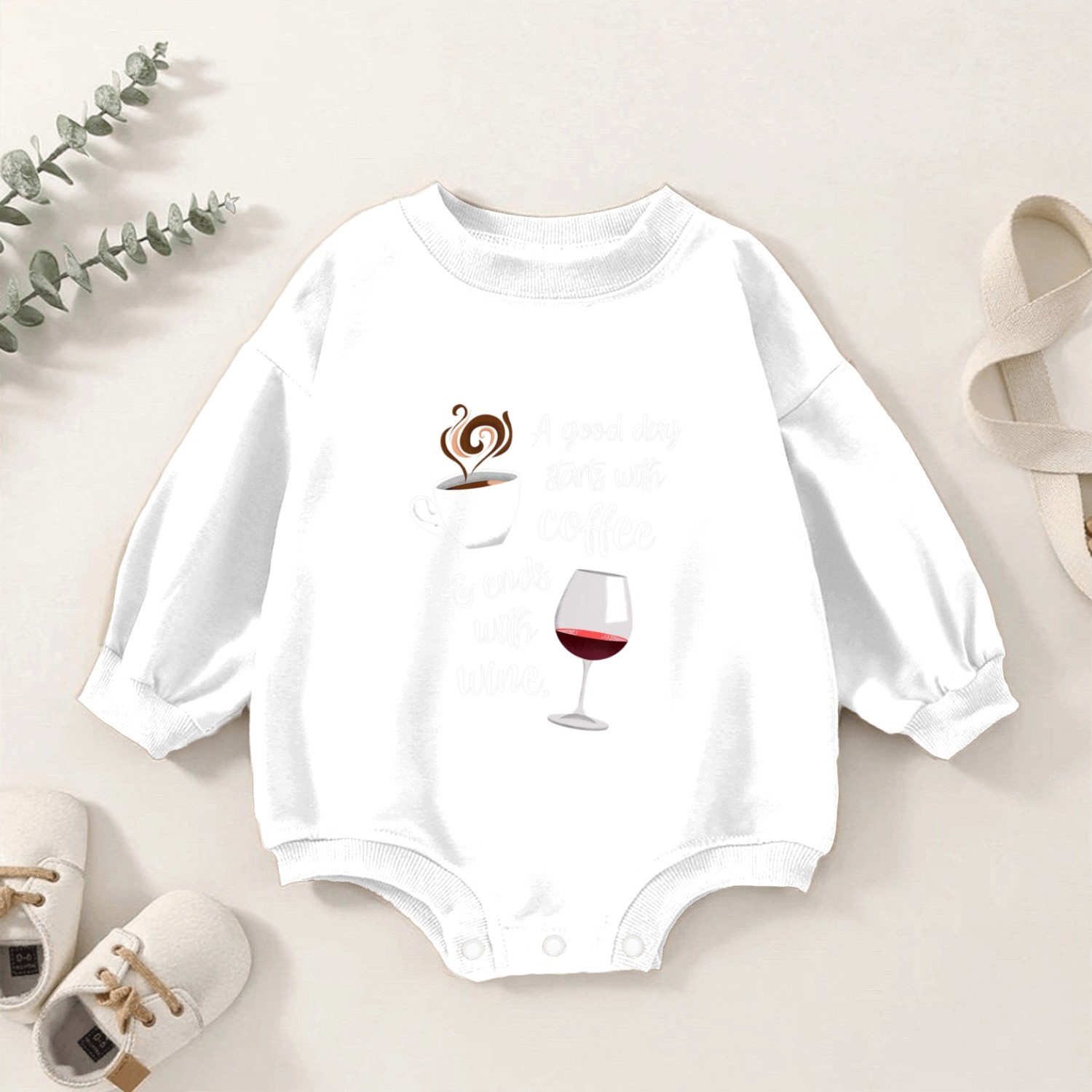 A Good Day Starts With Coffee amp Ends With Baby Romper Sweatshirts