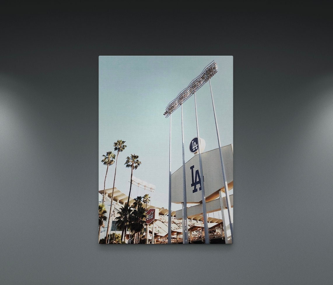 Los Angeles Print, LA Wall Art, California Travel Wall Art, Los Angeles Poster Canvas, United States Canvas, Dodgers Baseball Wall Art