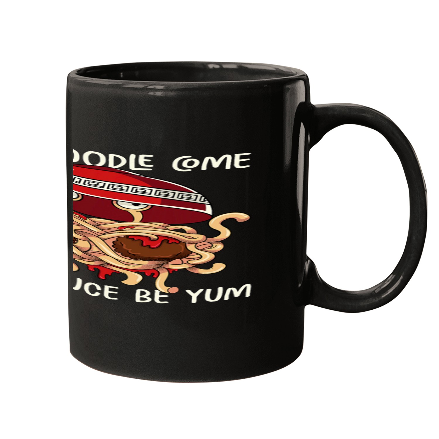 Flying Spaghetti Monster FSM Thy Noodle Come Sauce Be Yum Mugs