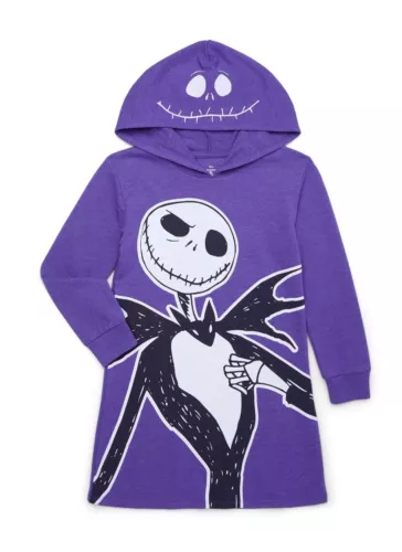 Nightmare Before Christmas Halloween Cosplay Hoodie Dress, Purple Size M 7/8 NEW