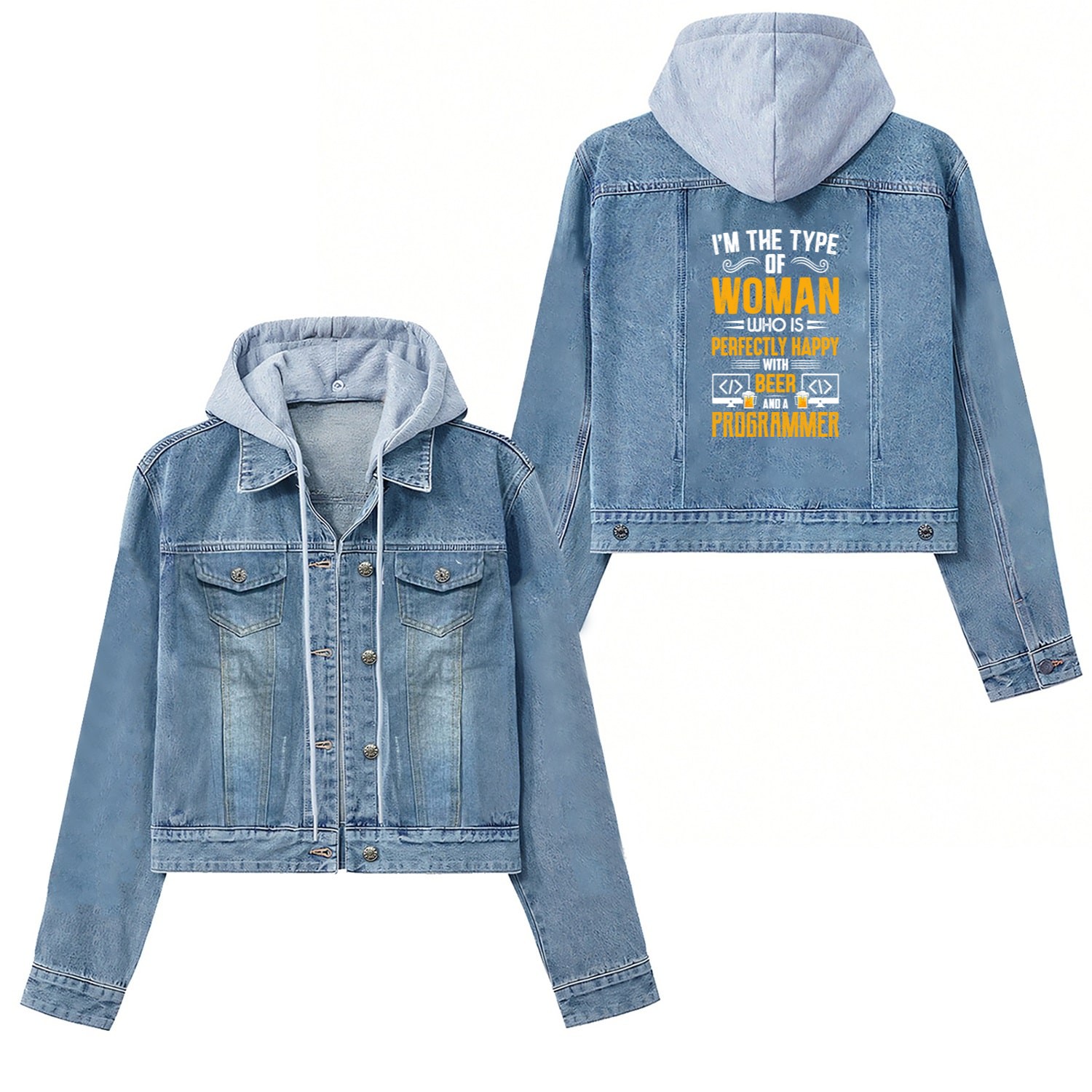 I AM THE TYPE OF WOMAN Women's Denim Jackets