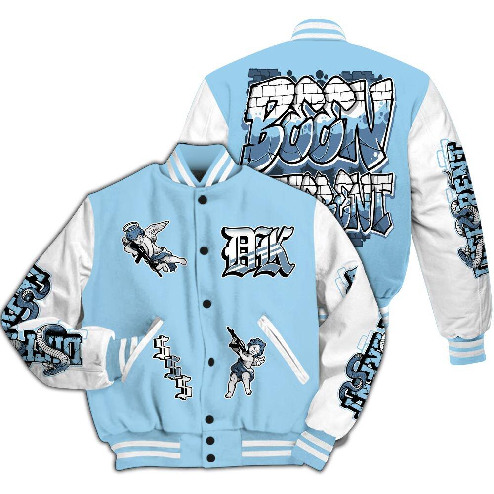 Dunkare Legend Blue 11s Varsity Jacket - To Different Graphic Basketball Jacket