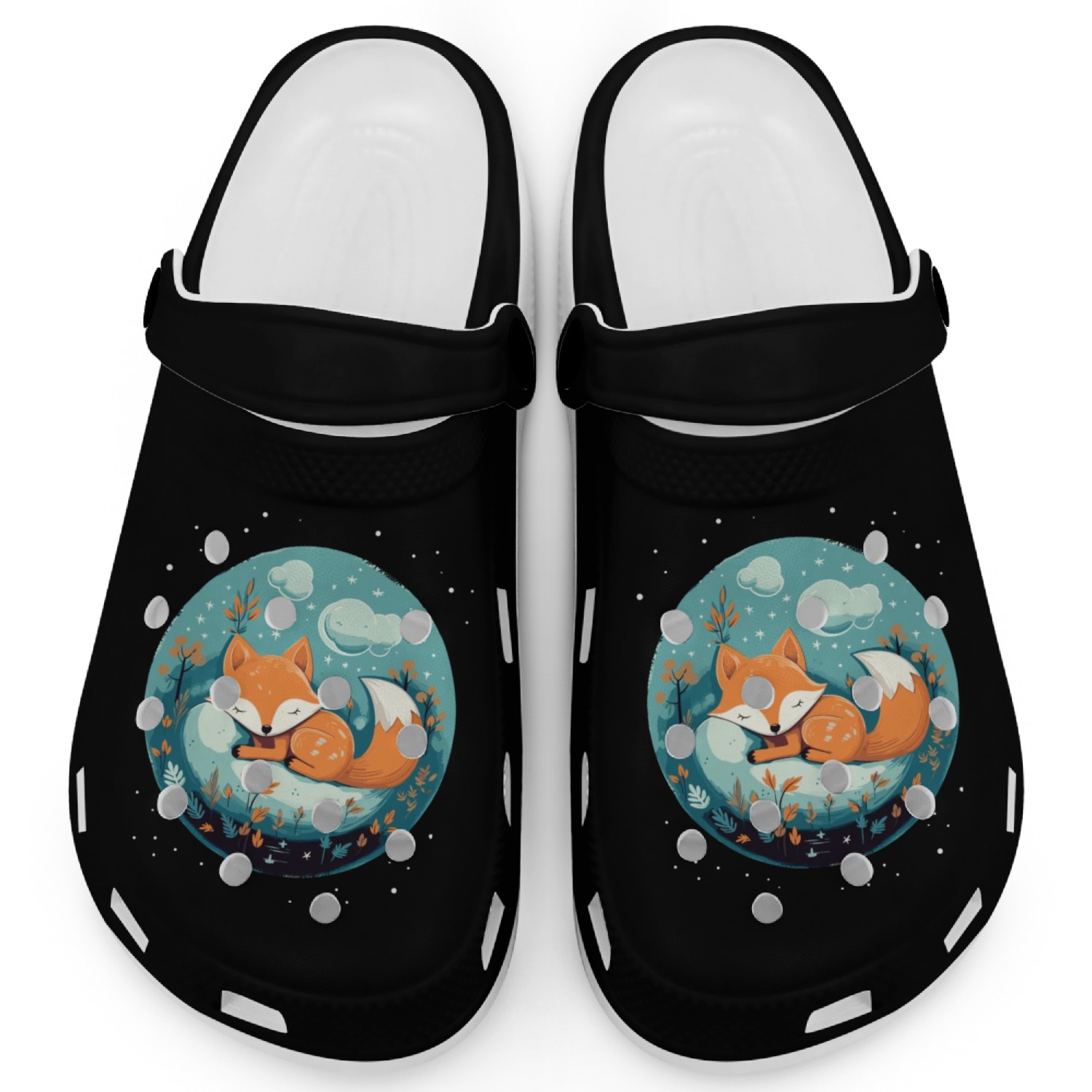 Sleeping Fox Sleepyhead Napping Sleep Fox Lover Clogs