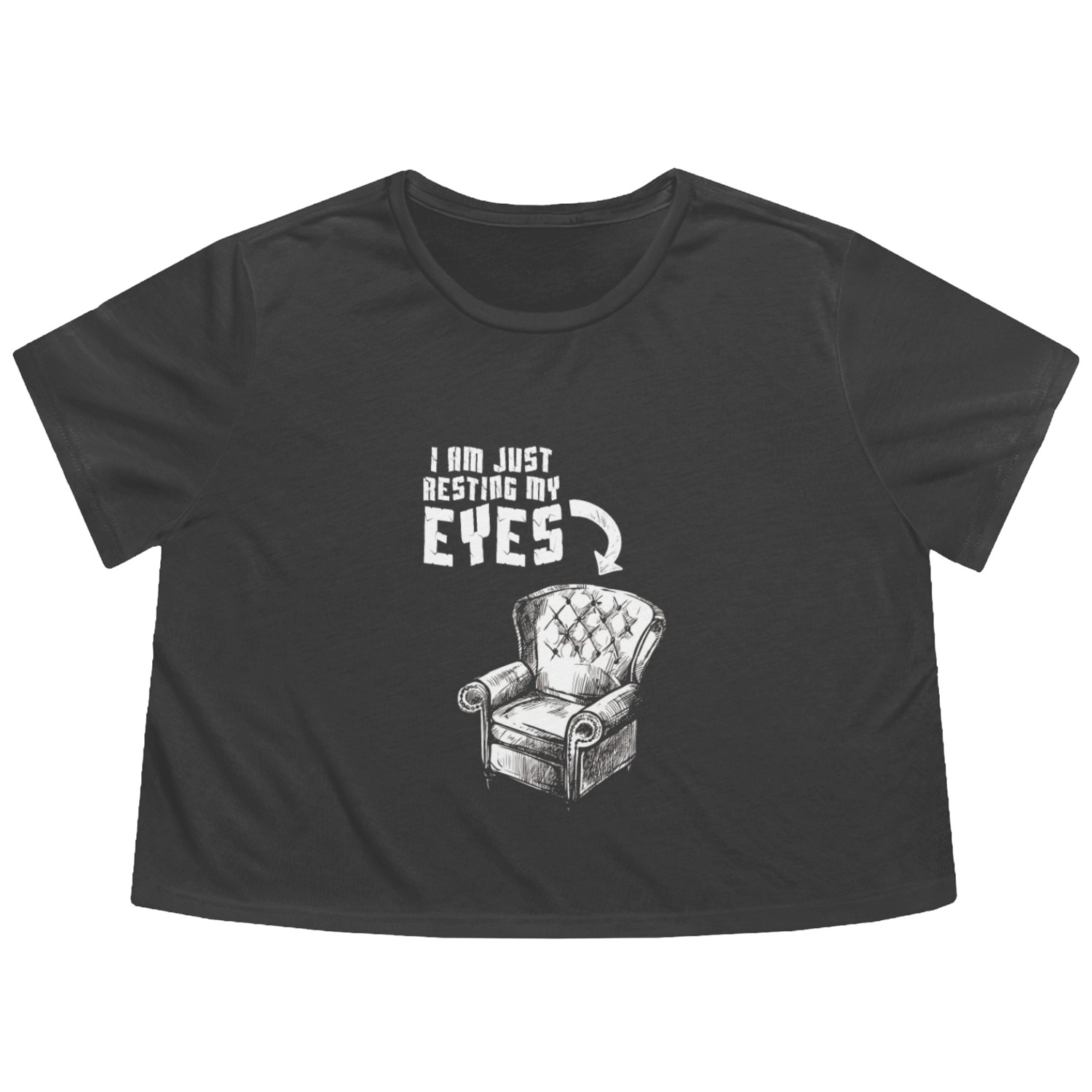 I'm Not Sleeping I'm Just Resting My Eyes Flowy Cropped Tees
