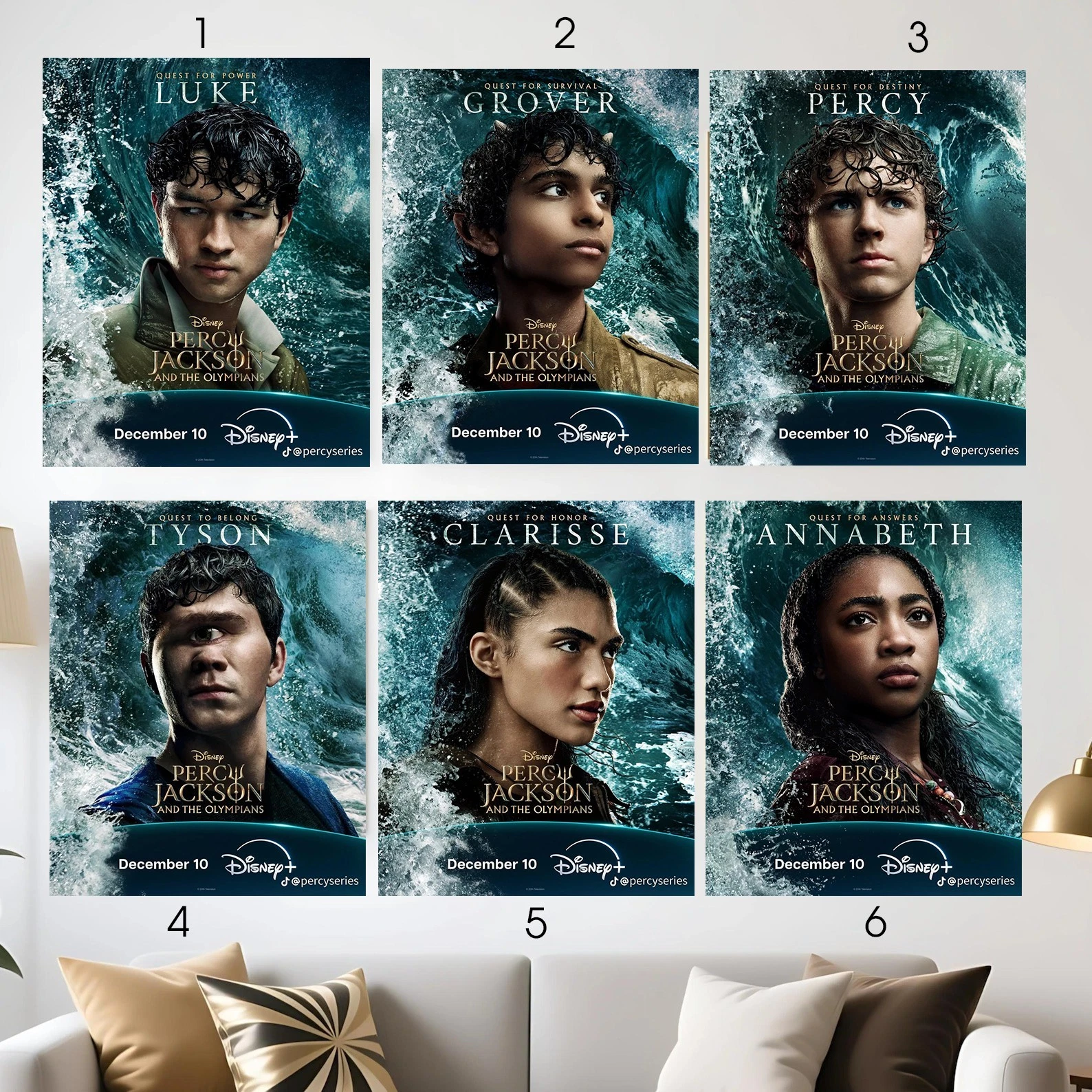 Percy jackson and the olympians Season 2 Character Posters