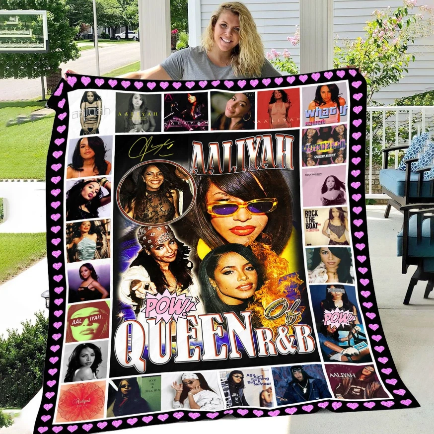 Aaliyah Queen Of R and B Blanket