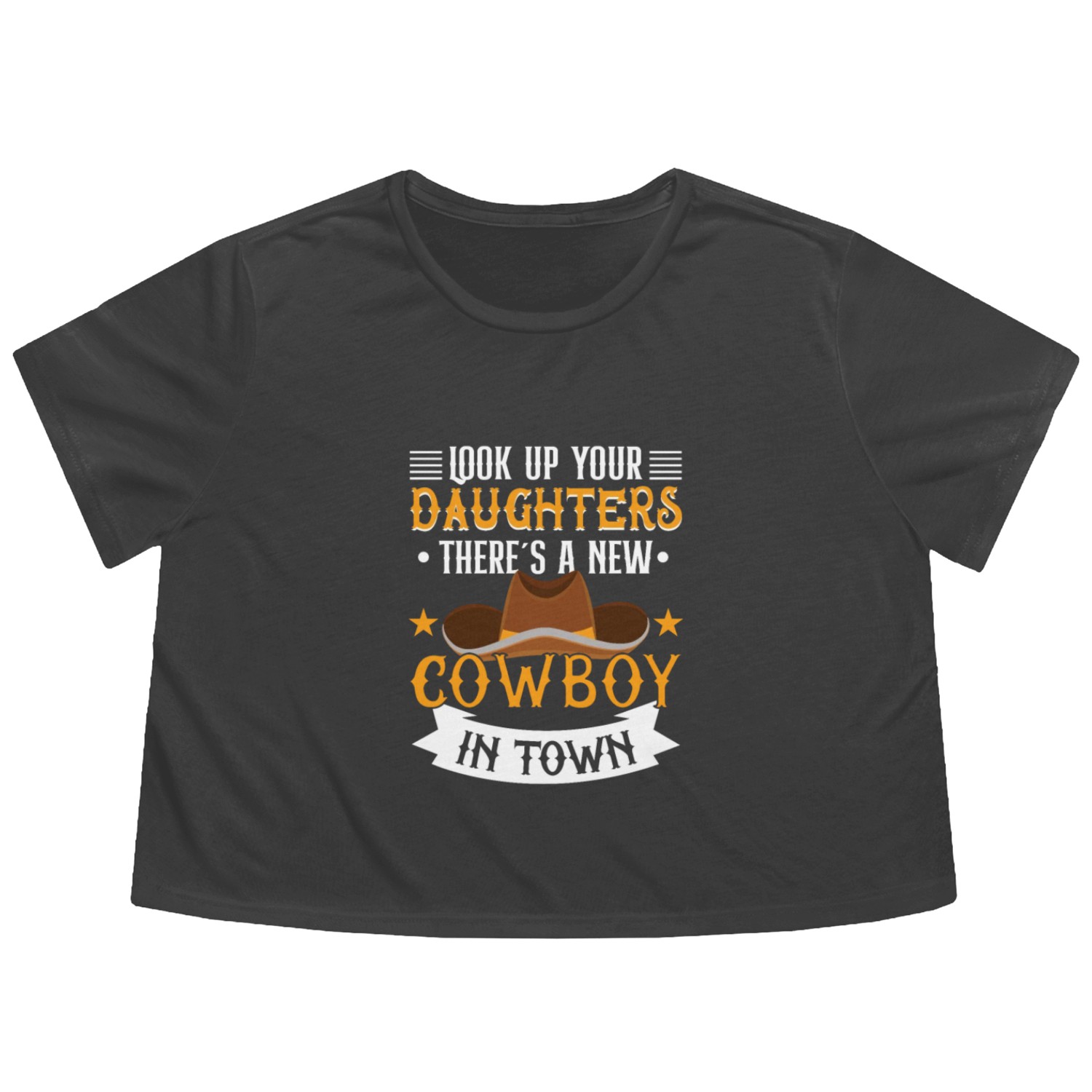 Cowboy Barn Bull Rider Rodeo Country Western Movie Flowy Cropped Tees
