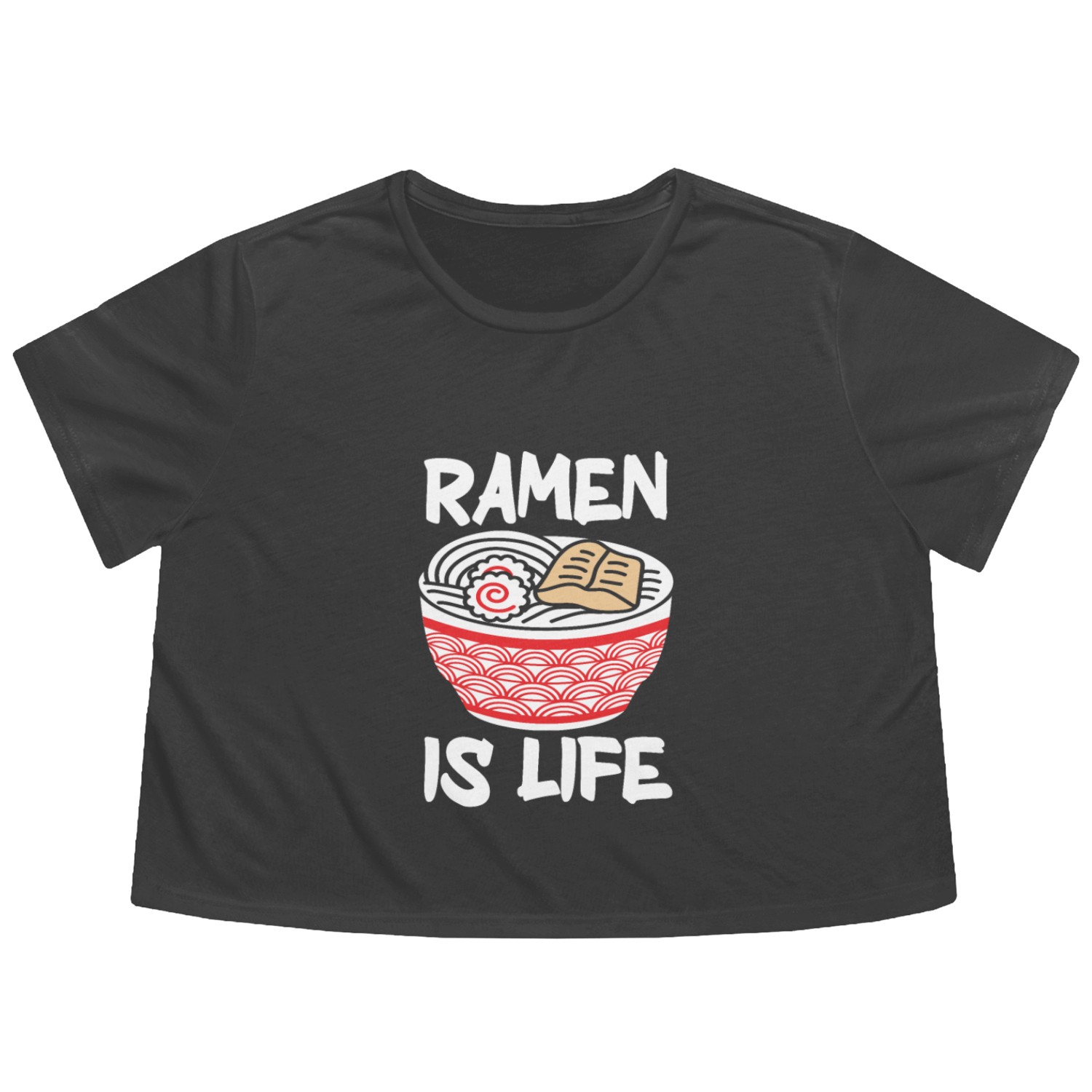 Ramen Is Life Anime Japanese Noodle Soup Flowy Cropped Tees
