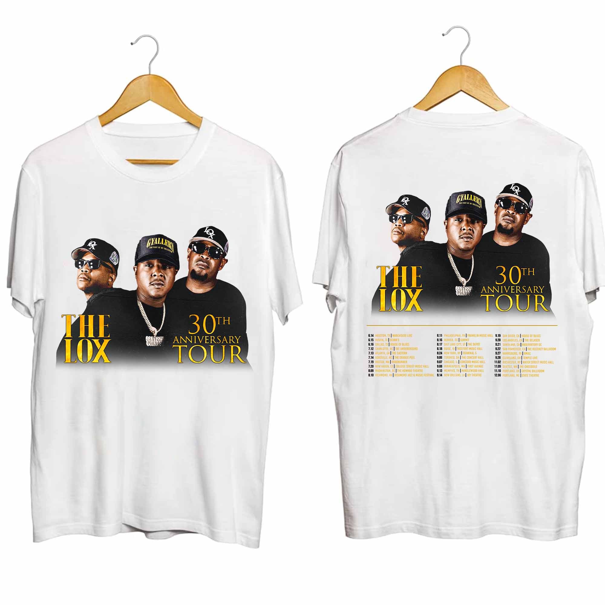 The Lox 30th Anniversary Tour 2024 Double Sided Shirt