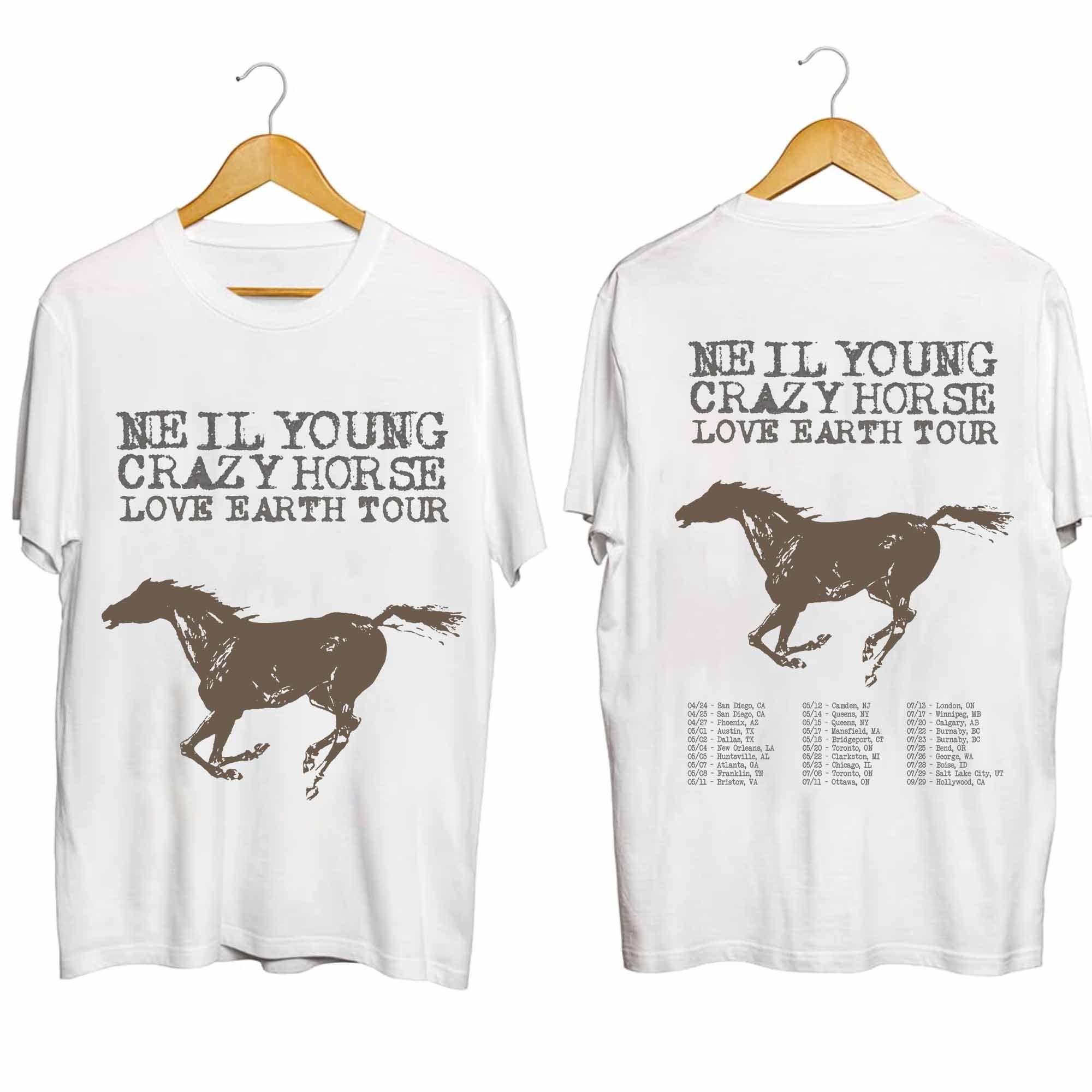 Neil Young and Crazy Horse 2024 Tour Double Sided Shirt