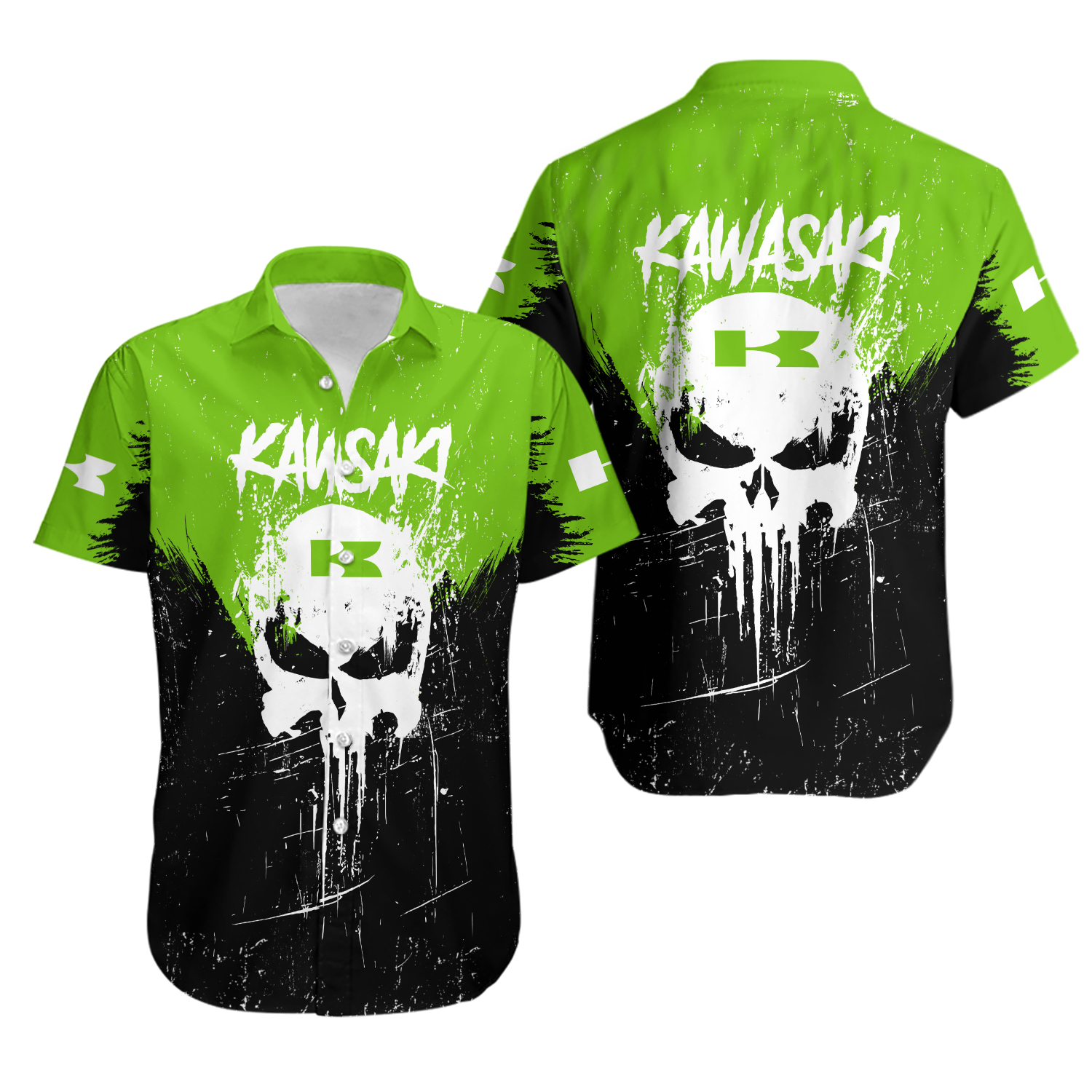 Halloween Kawasaki Hawaiian Shirt, Kawasaki Button Shirt, Kawasaki Shirt