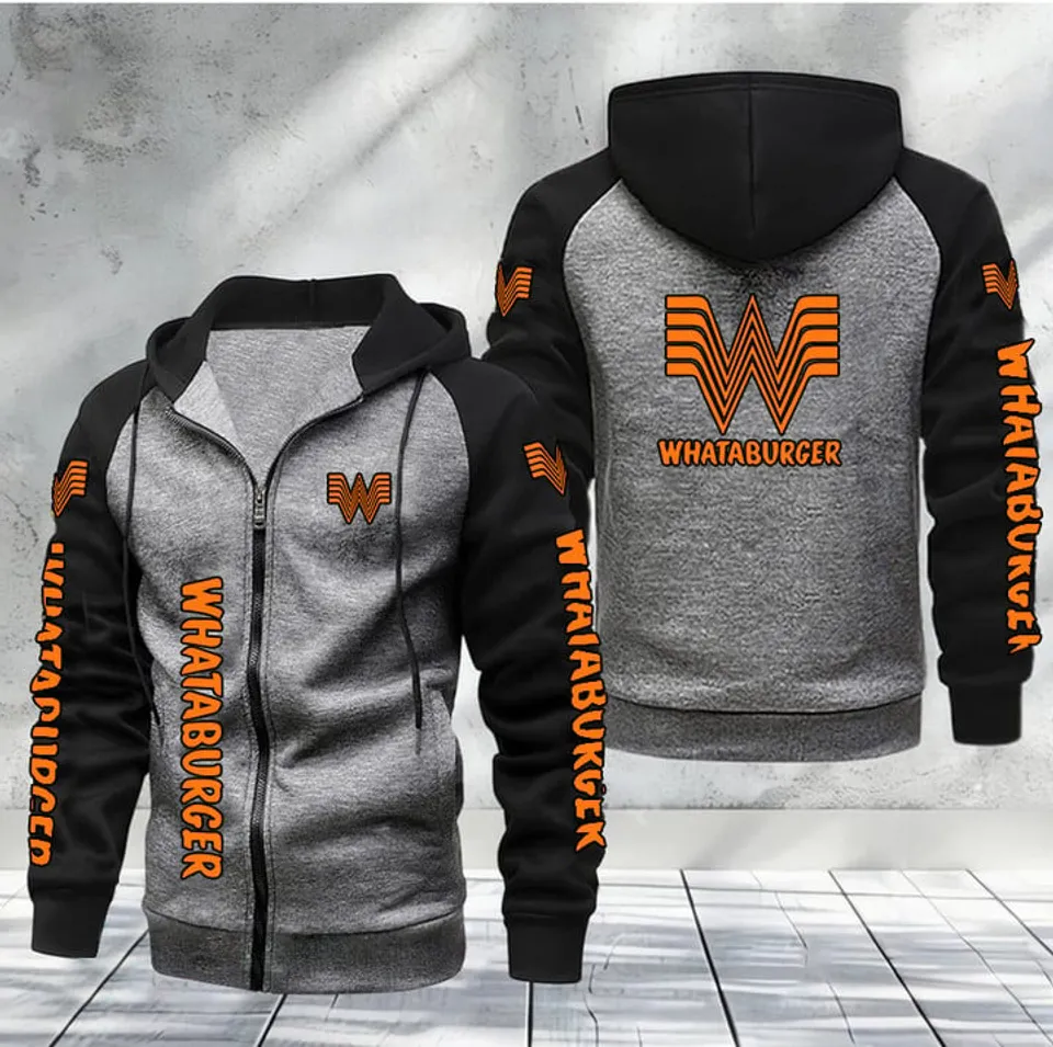 Whataburger Men's Raglan Full Zip Hoodies