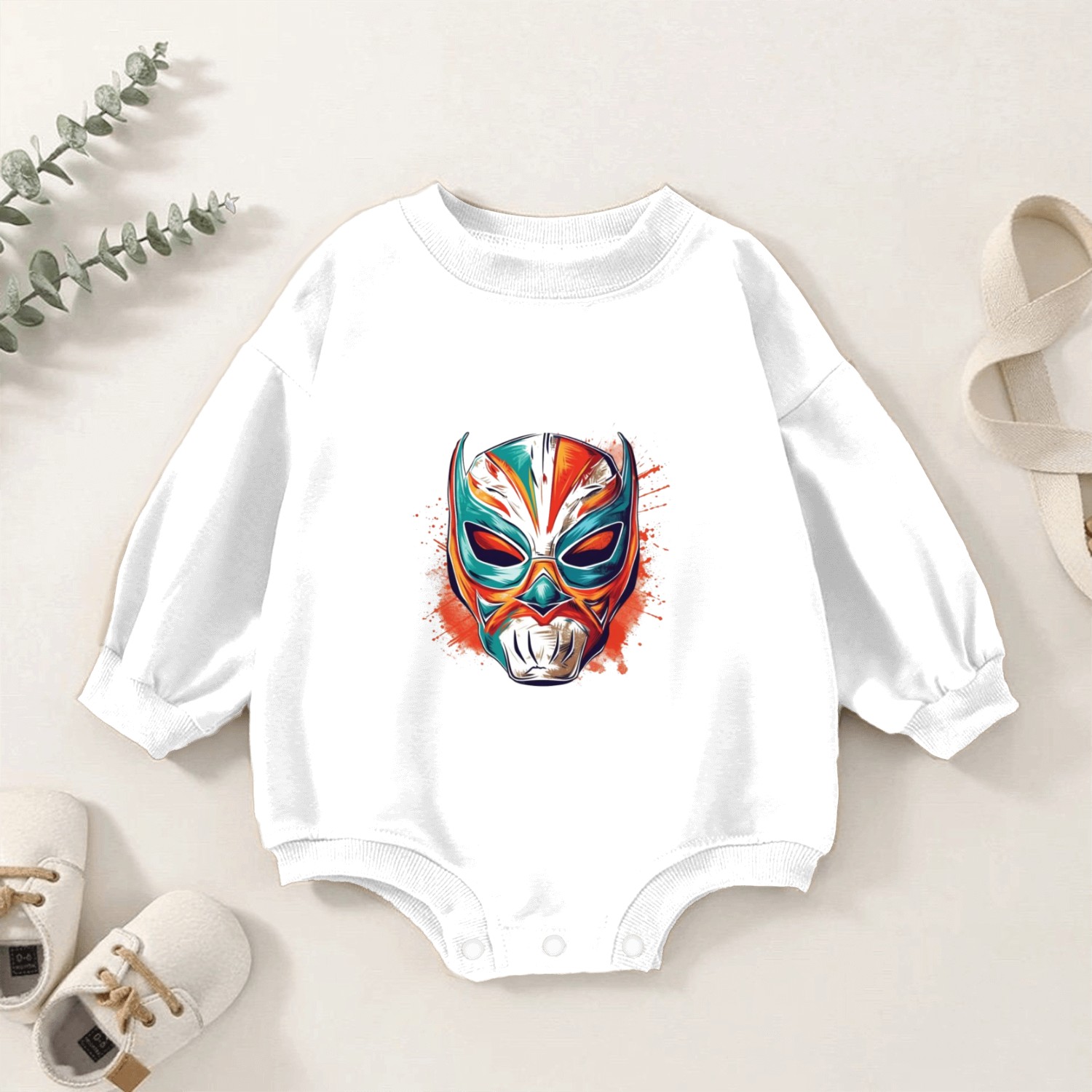 Lucha Libre Mexican Wrestling Mask Luchador Baby Romper Sweatshirts