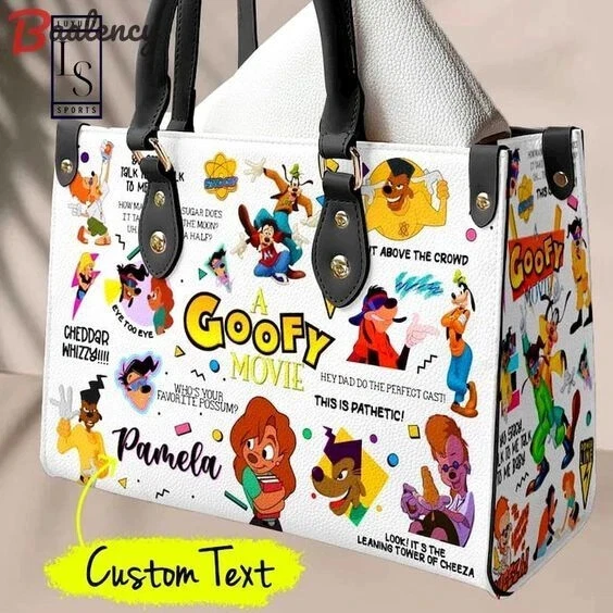 Goofy Leather Handbag, Goofy Women's Leather Bag Gift
