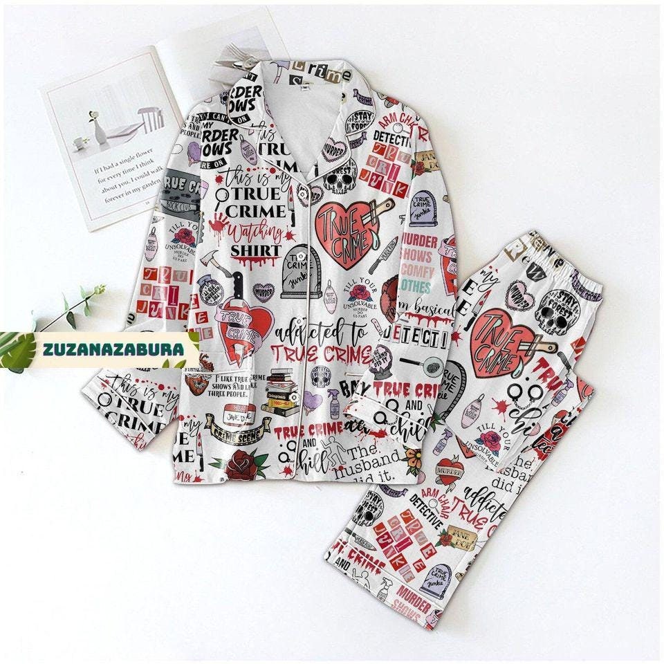 Horror Pajamas Set, Halloween Pajamas