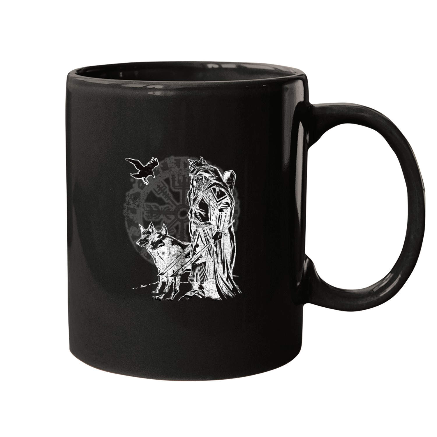 Viking Berserker vintages Design Celtic Rune Raven wolfs Motif Mugs