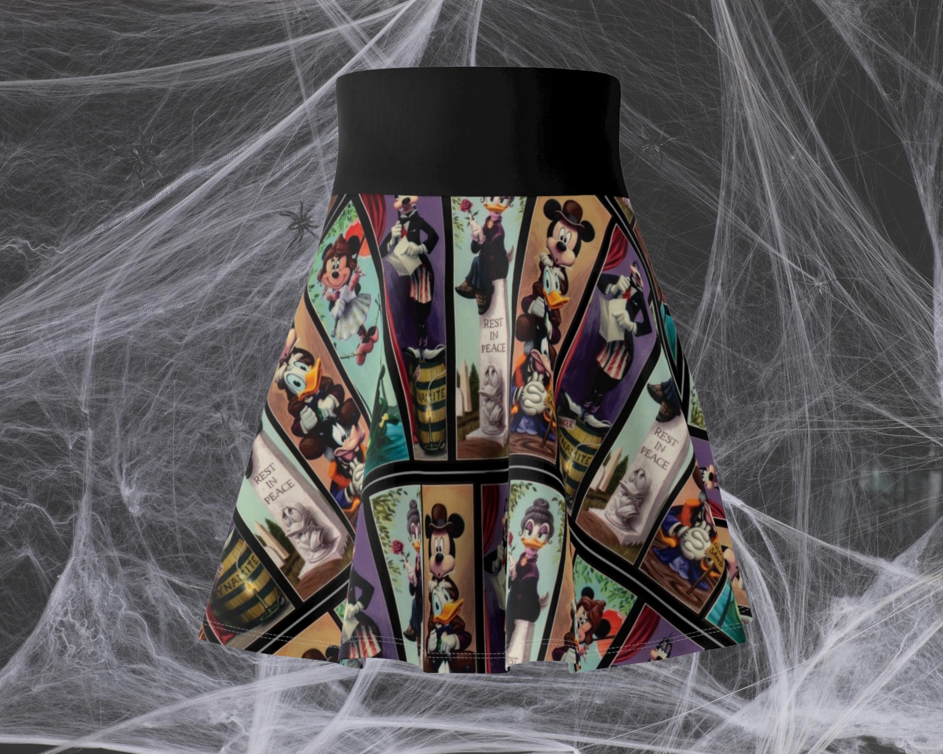 Stretching Room Haunted House Running Skirt | Halloween Running Skirt | Magical Running Skirt | Women's Skater Skirt