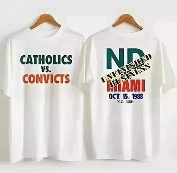 Catholics Vs Convicts 1988 Double Sided T-Shirt