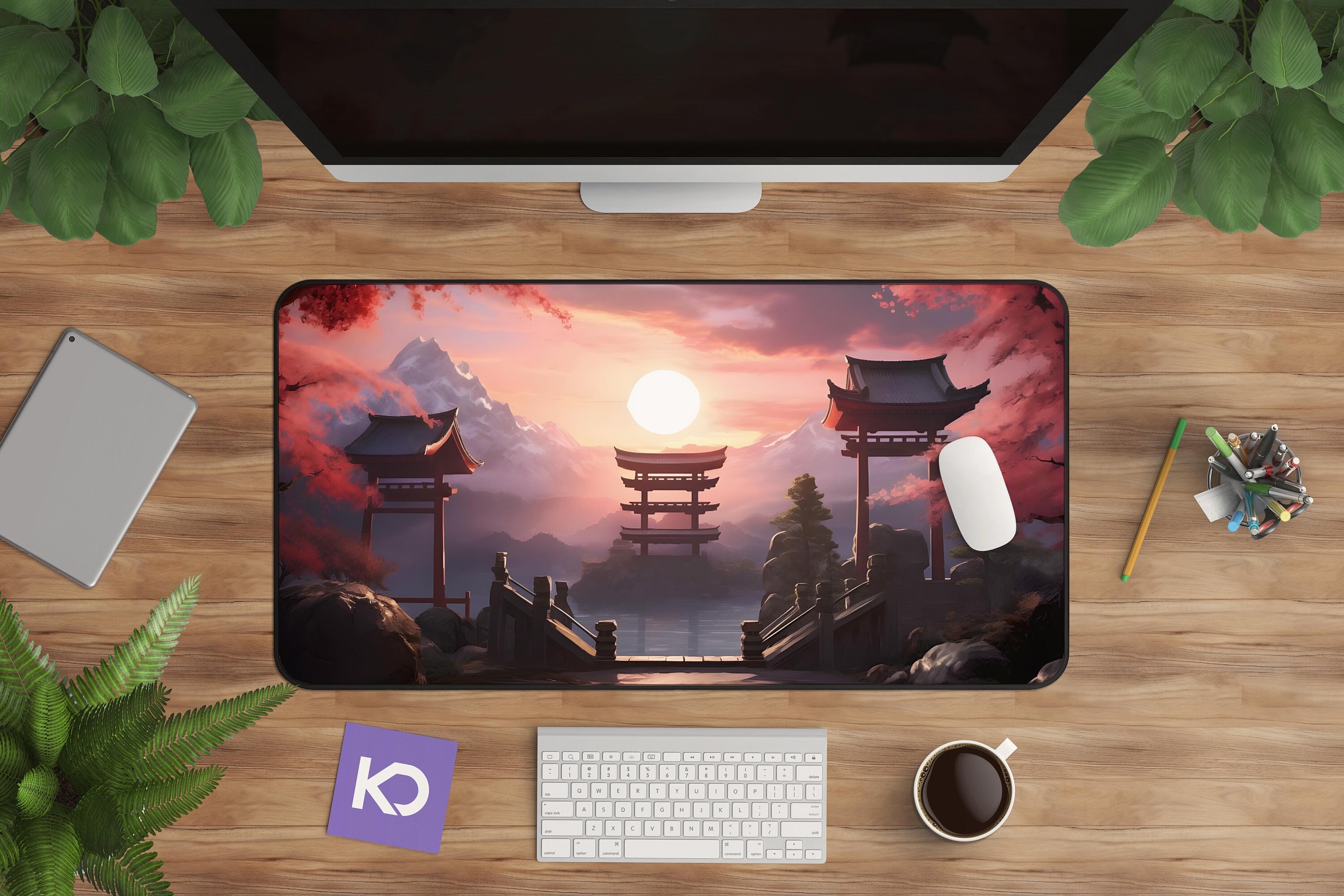 Japanese Scenery Desk Mat for Anime Gaming Mouse Pad