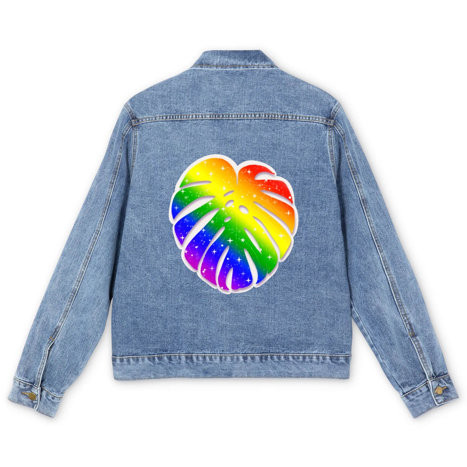 Monstera Pride Flag For Plant Lovers Men's Denim Jackets