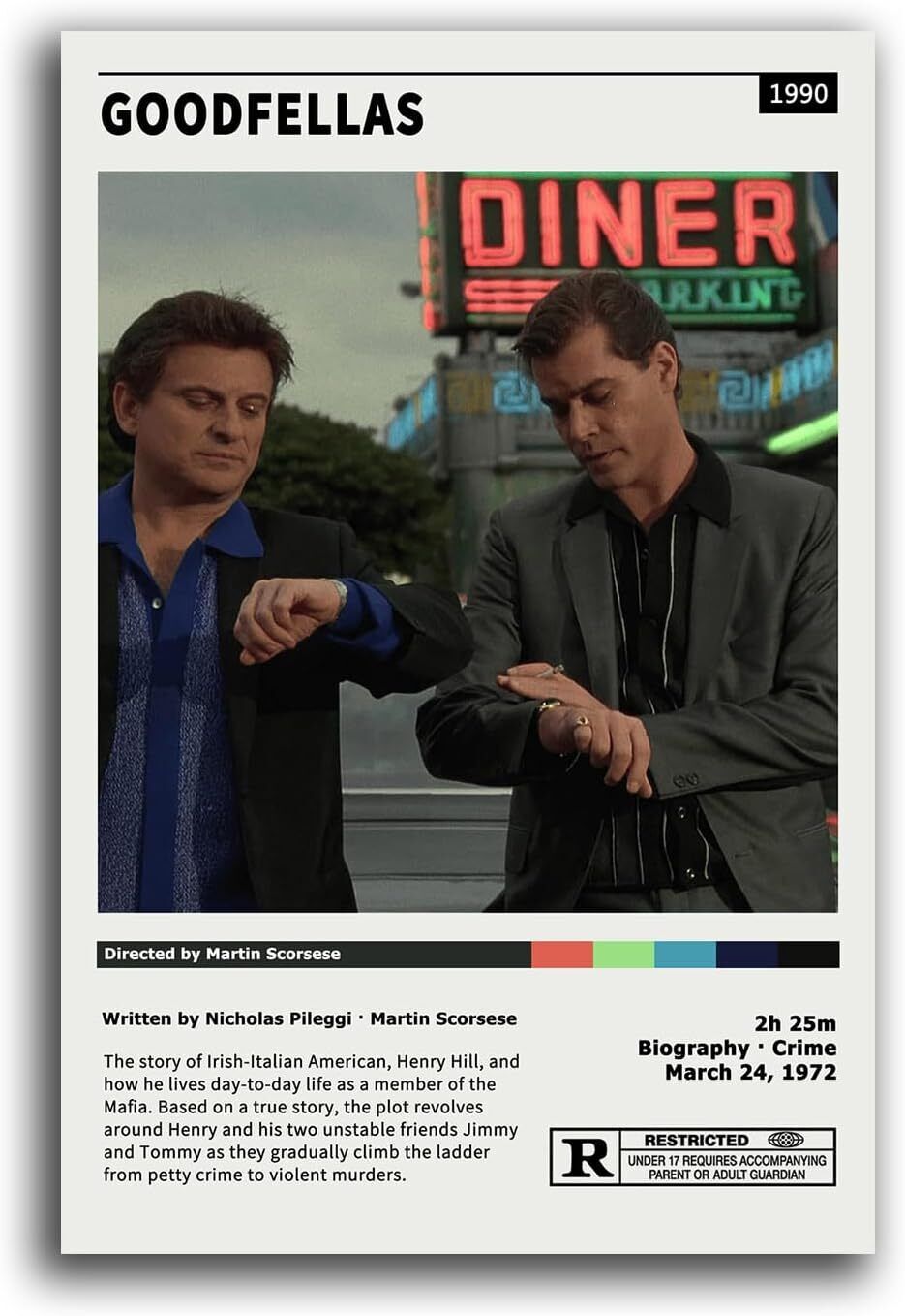 Goodfellas Poster Vintage Movie Posters for Room Aesthetic Print Canvas Poster