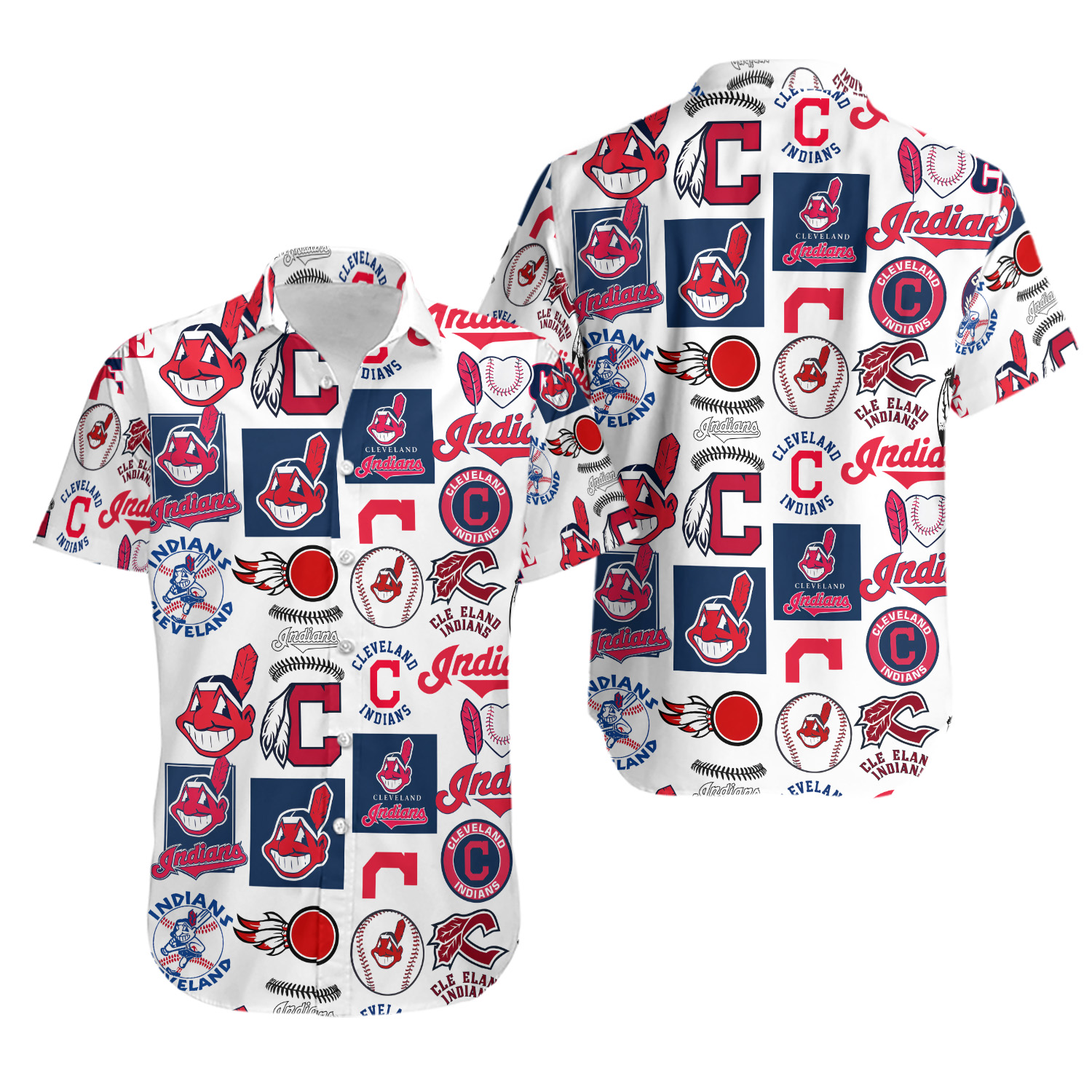 Team Baseball Cleveland Indians Hawaiian Shirt