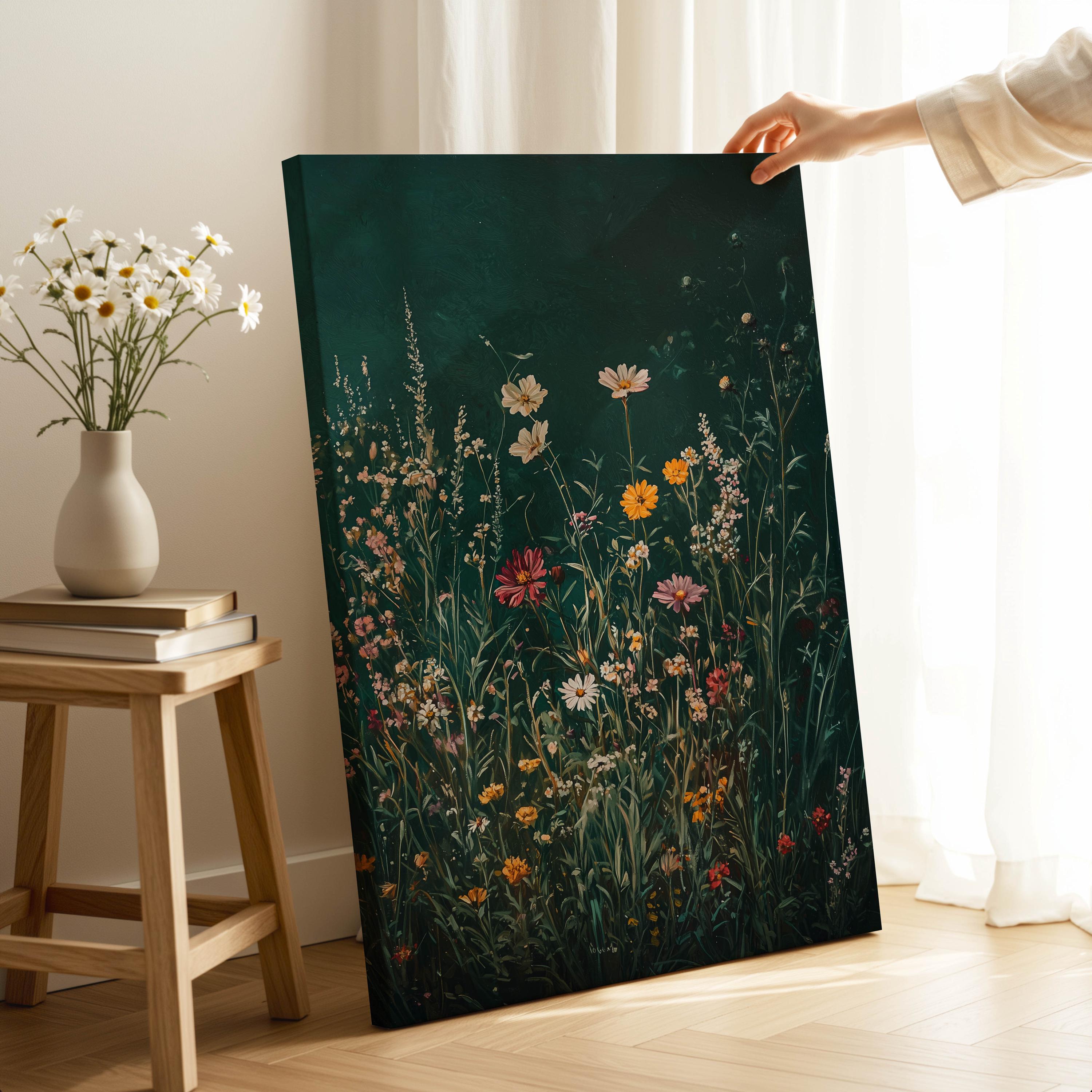 Minimalist Botanical Canvas Wall Art, Neutral Leaf Prints for Office and Home Decor