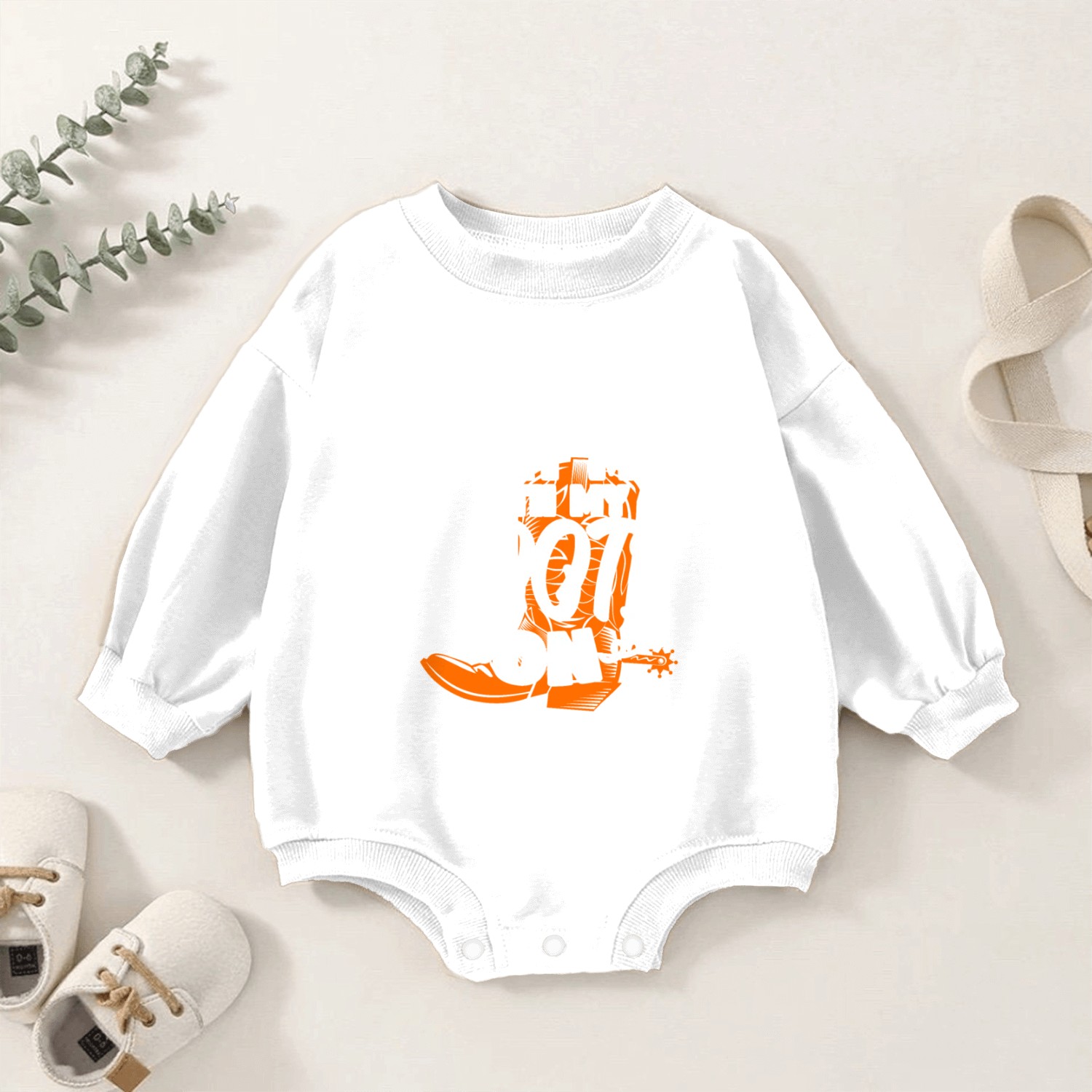 Bury Me With My Boots On Baby Romper Sweatshirts