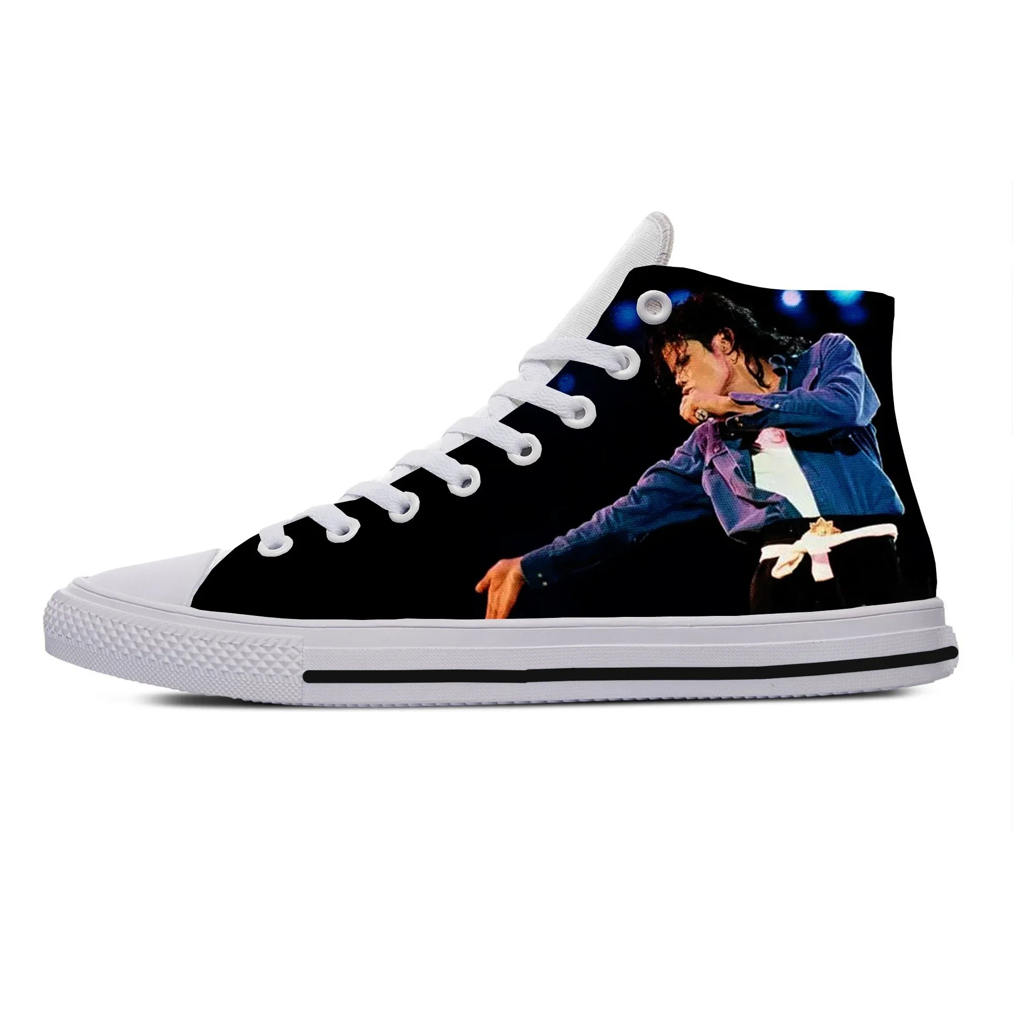 Men's High Top Sneakers Michael Joseph Jackson Classic Casual Board Shoes