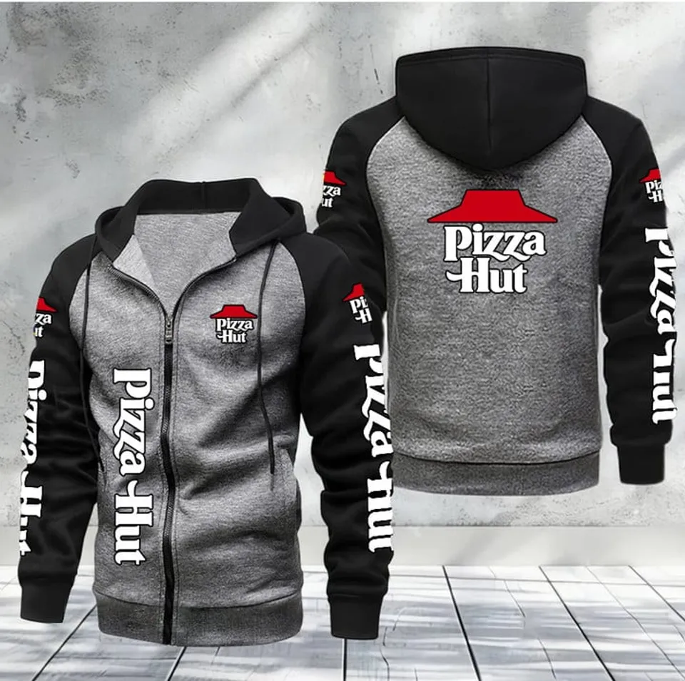 Pizza Hut Men's Raglan Full Zip Hoodies