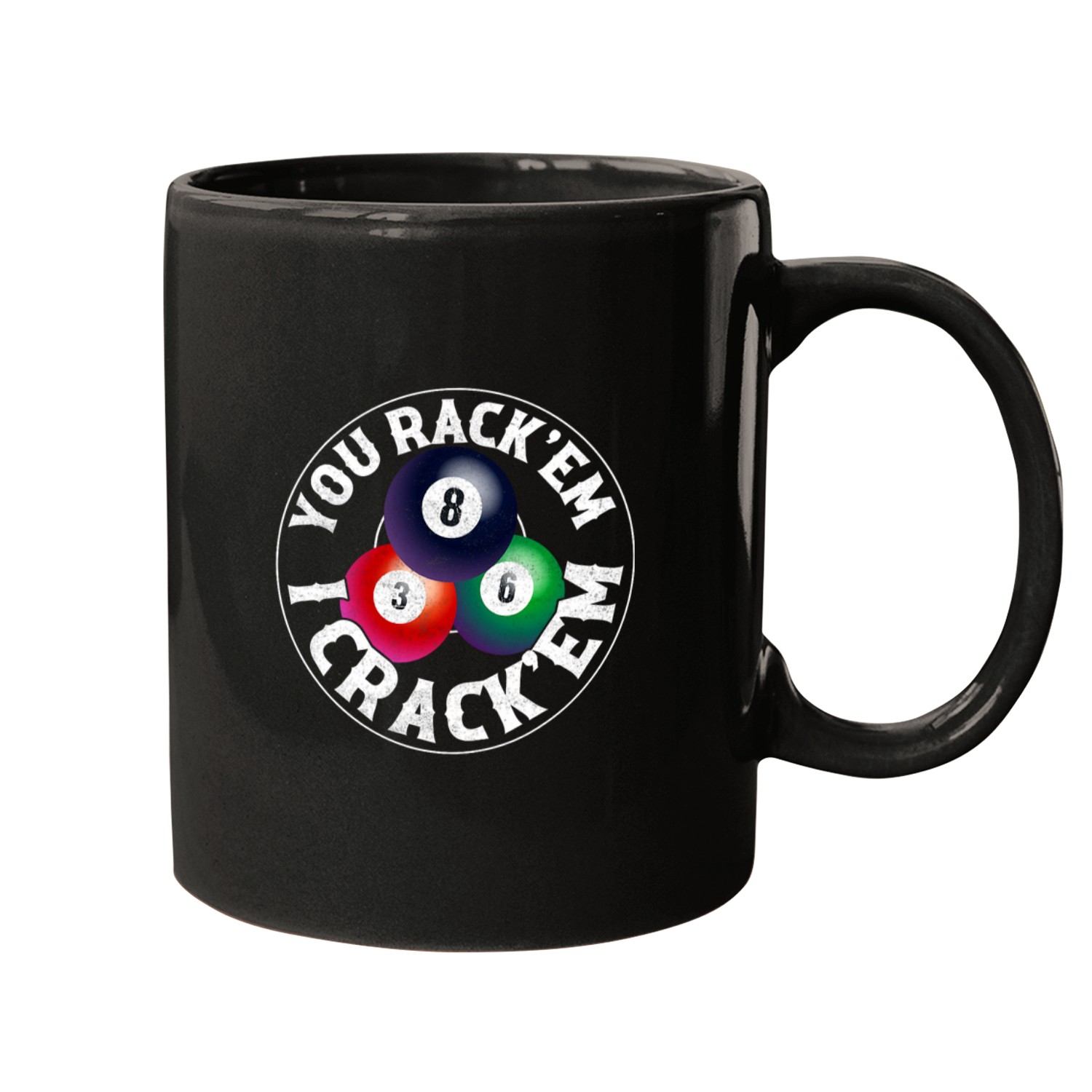 Sport Billiard You Rackem I Crackem Billiard Player Billard Pool Mugs