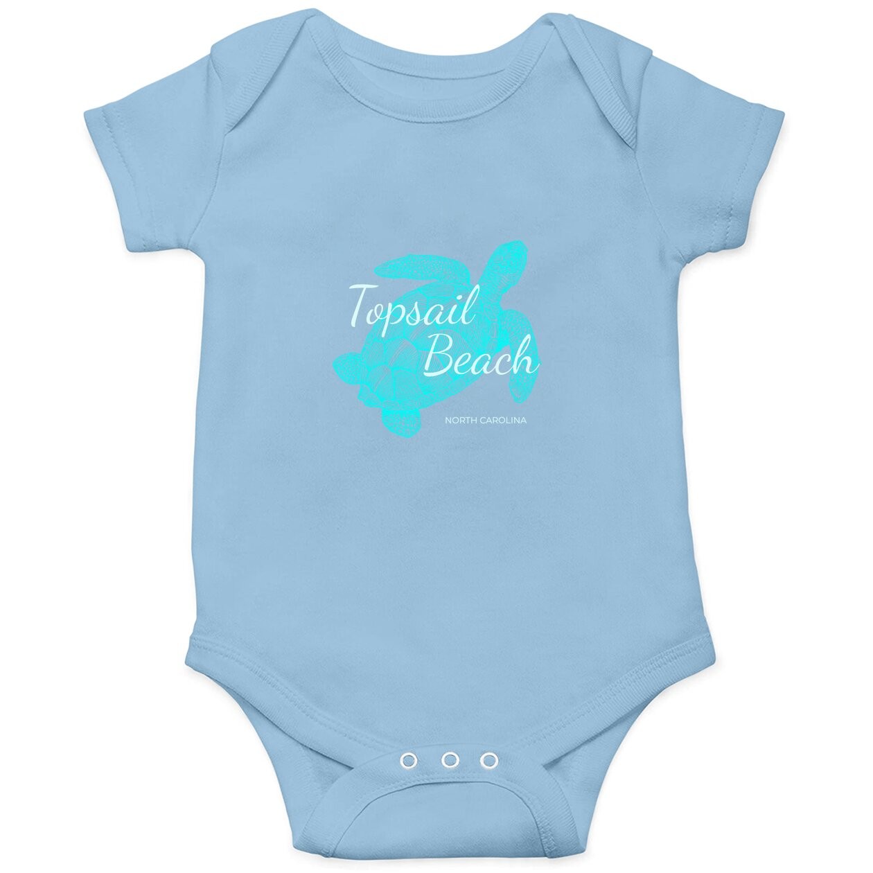 Topsail Beach North Carolina Vacation With A Turtle Baby Bodysuit
