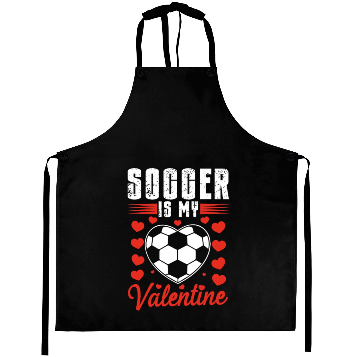 Soccer is my Valentine Aprons