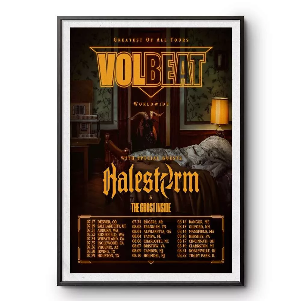 Volbeat Greatest Of All Tour 2025 Poster