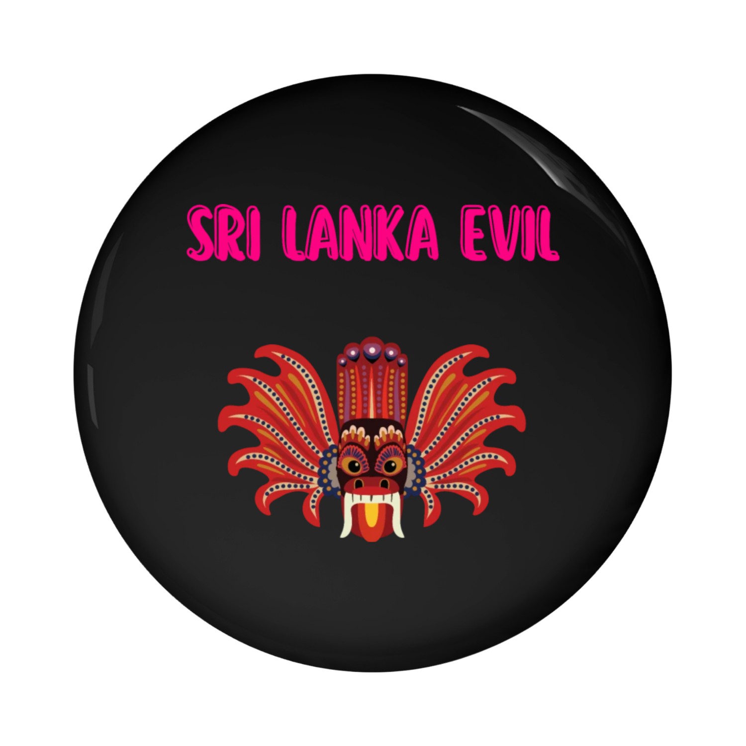 Sri Lanka Evil Pin Buttons
