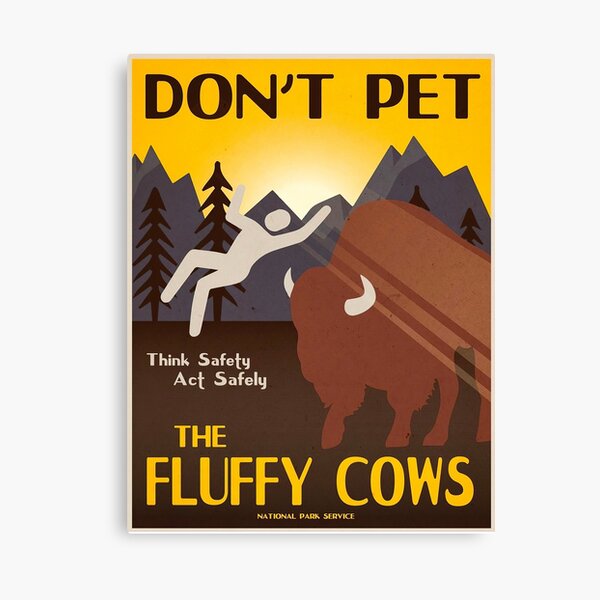 Flufy Cows Dont Pet Canvas