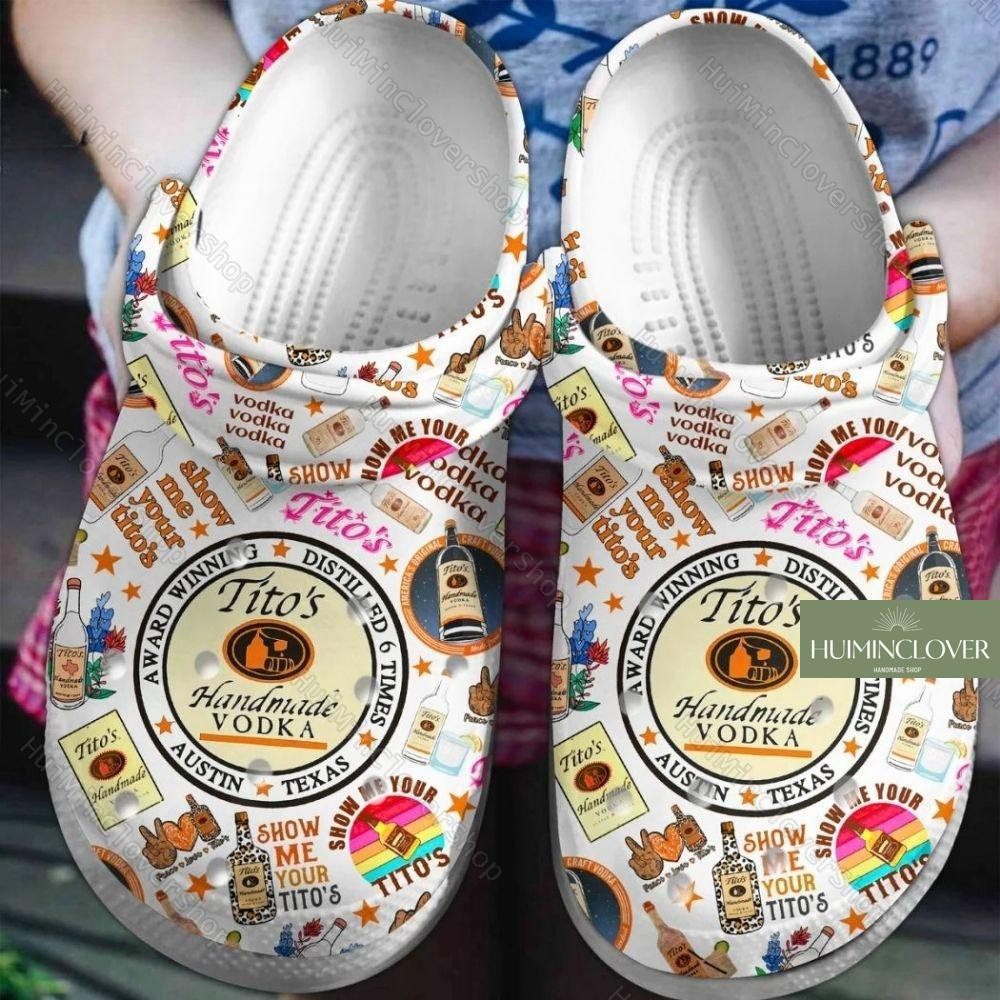 Titos Handmade Vodka Clogs, Titos Handmade Vodka Sandals, Titos Vodka Slippers, Titos Vodka Summer Sandals, Vodka Lovers Gift