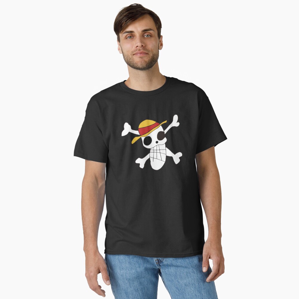 Netflix Luffy Straw Hat Pirates Flag Jolly Roger Classic T-Shirt, Gift For Fan