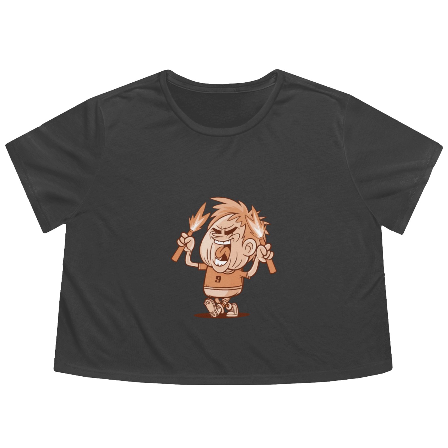 Soccer Player Flowy Cropped Tees