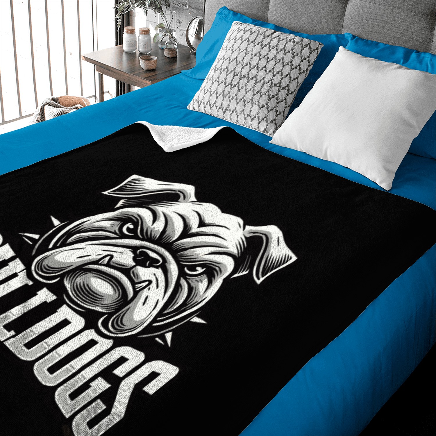 Bulldogs Mascot Back To School Team Spirit Baby Blankets