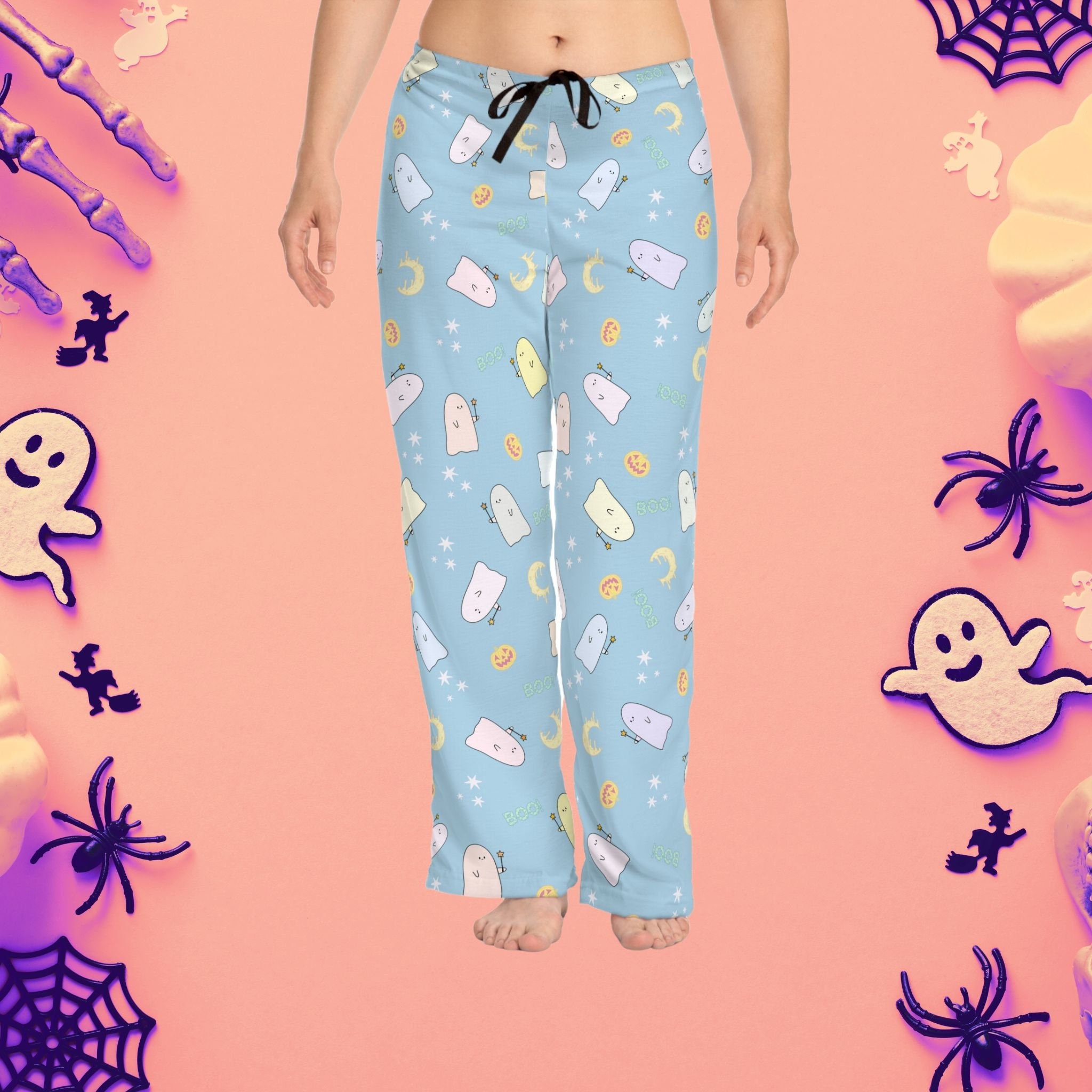 Halloween Pajamas, Lounge Pants For Women Halloween Sleepover, High Waist Comfy Pants, Birthday Gift For Her Bestfriend, Festive Pajamas