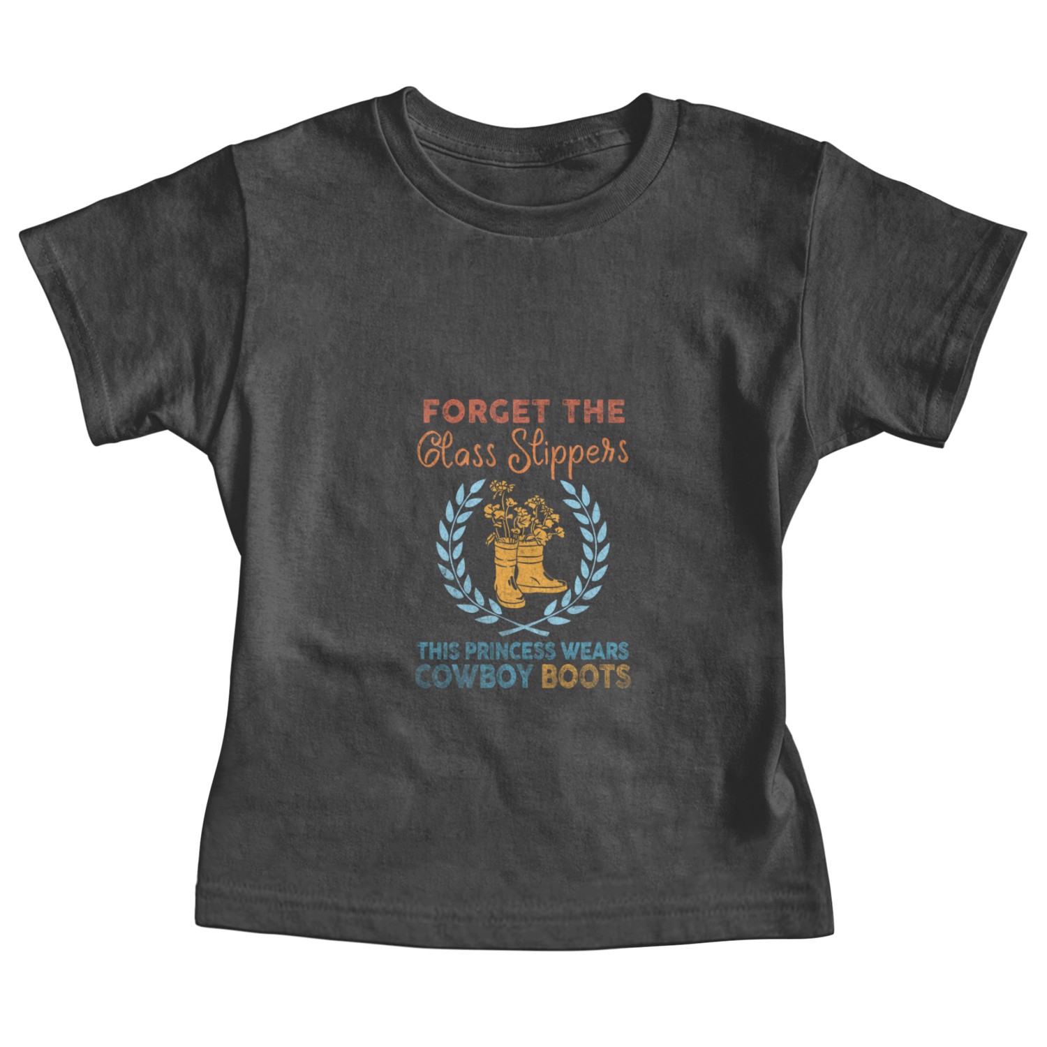Forget Glass Slippers Princess Wears Cowboy Boots Baby Tees