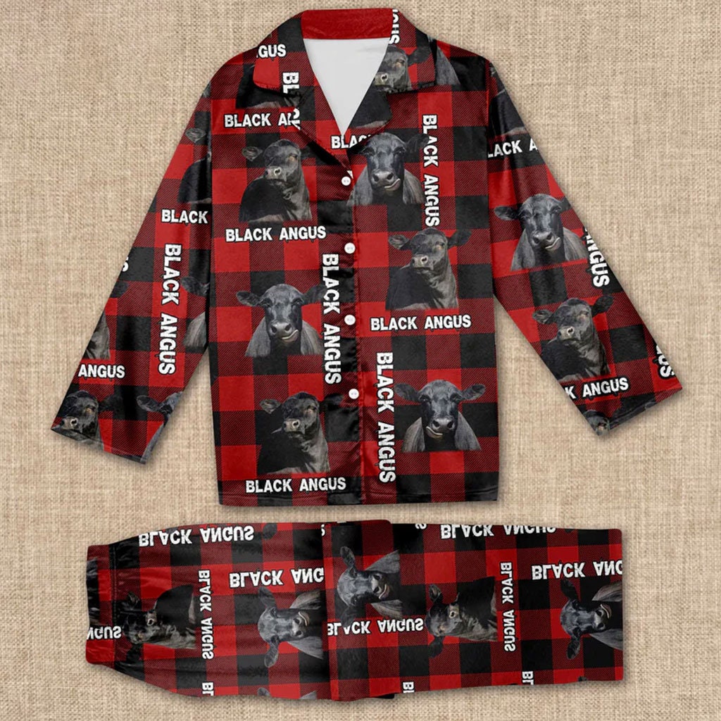 Black Angus Caro Pattern Pajamas Set
