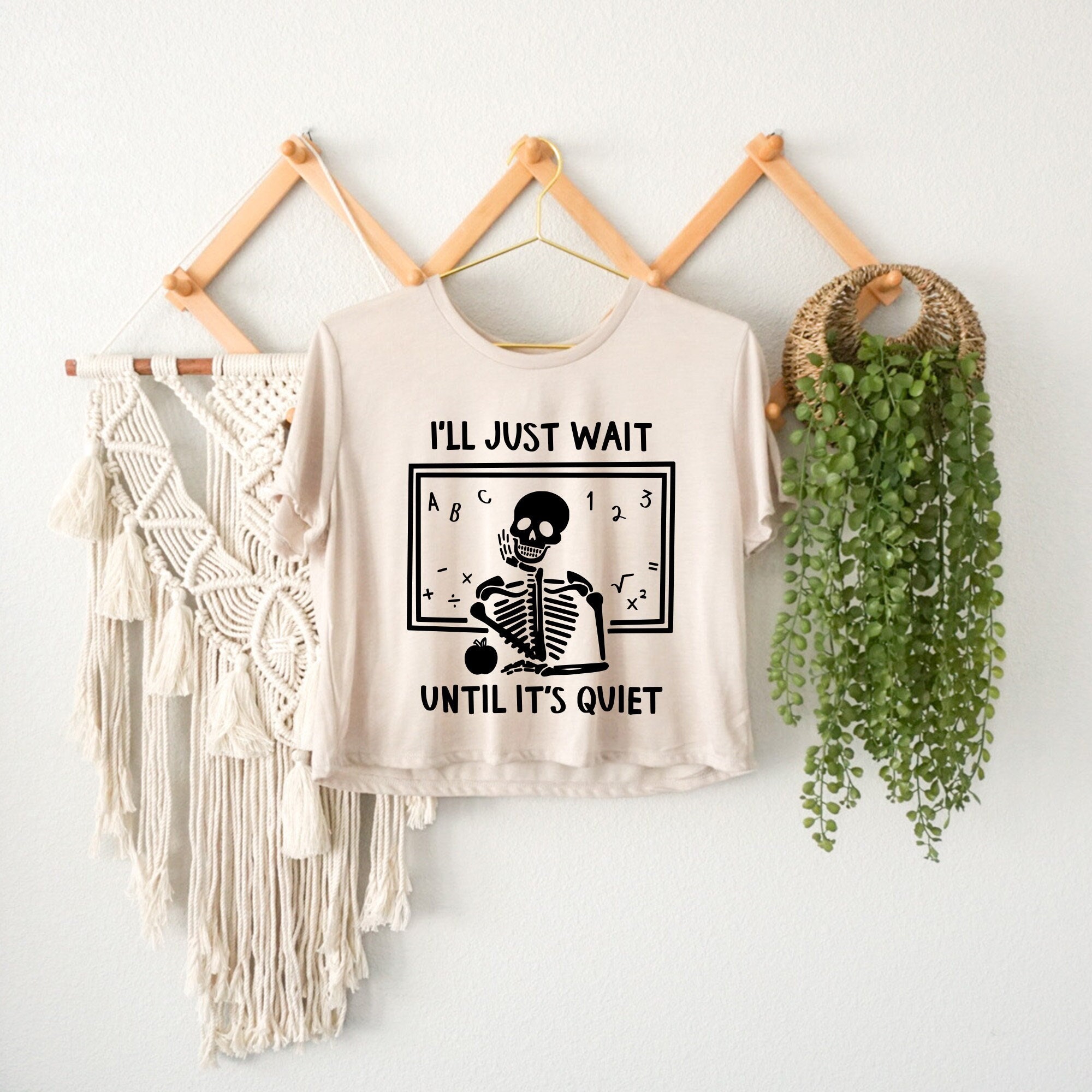 Halloween Teacher Crop Top, Fall Women's Crop Top, Witch Monster Themed Top, Scary Movie Style Shirt