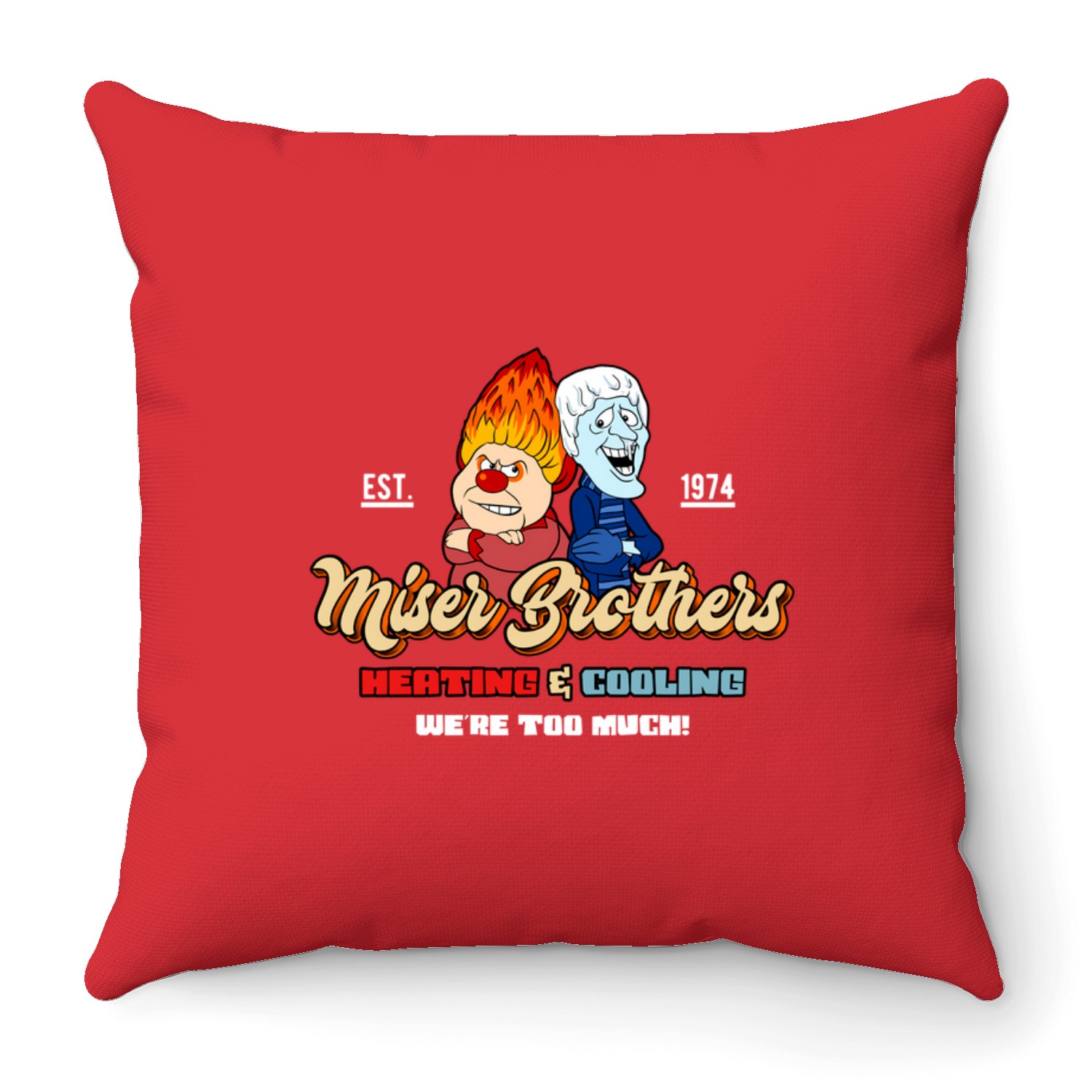 Miser Brothers Heating & Cooling - Heat Miser - Throw Pillows