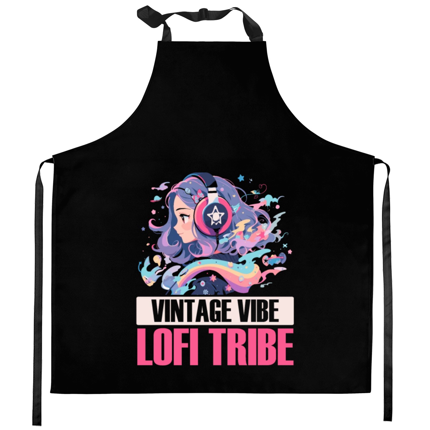 Lofi Music Lover Low Fidelity Japanese Aesthetic Kitchen Aprons
