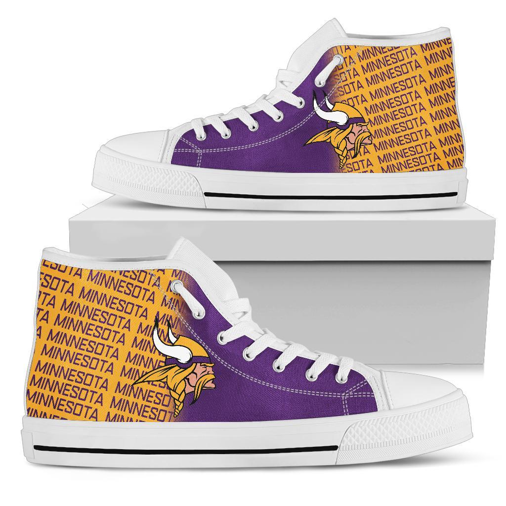 football Minnesota Vikings High Top Shoes