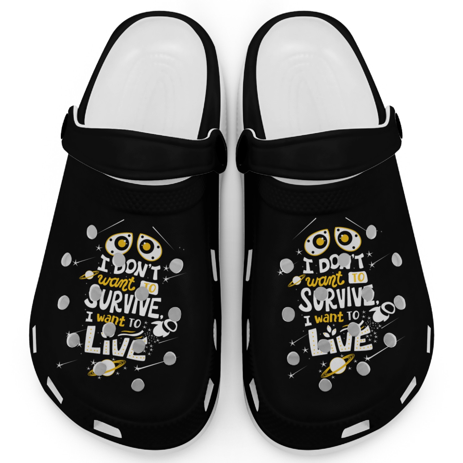 WALL·E - I don't want to survive I want to live Clogs