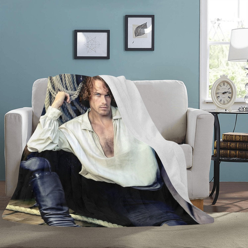Sam Heughan Blanket Fleece Travelling Birthday